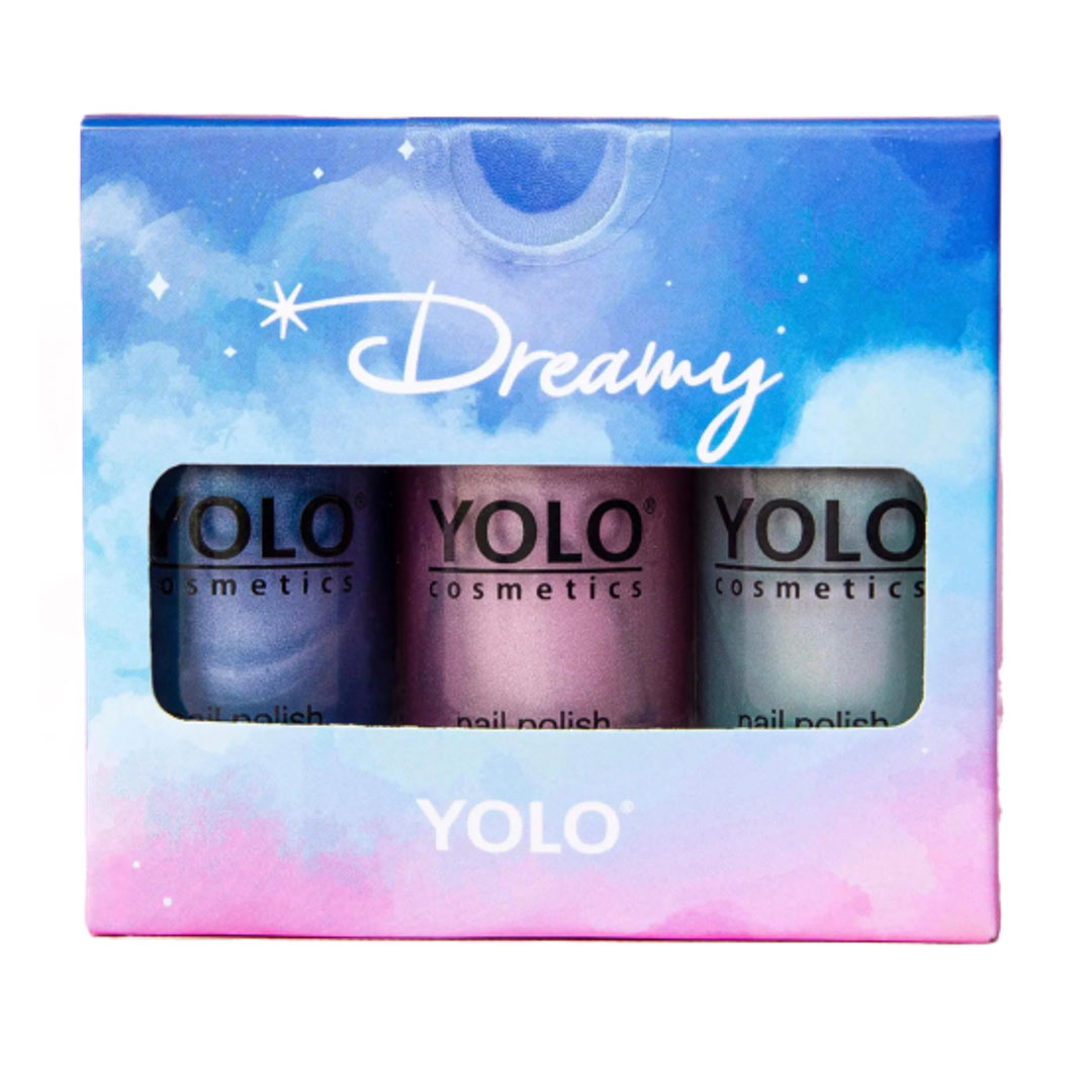مجموعة طلاء الأظافر دريمي متعددة الألوان يولو - 3 قطع