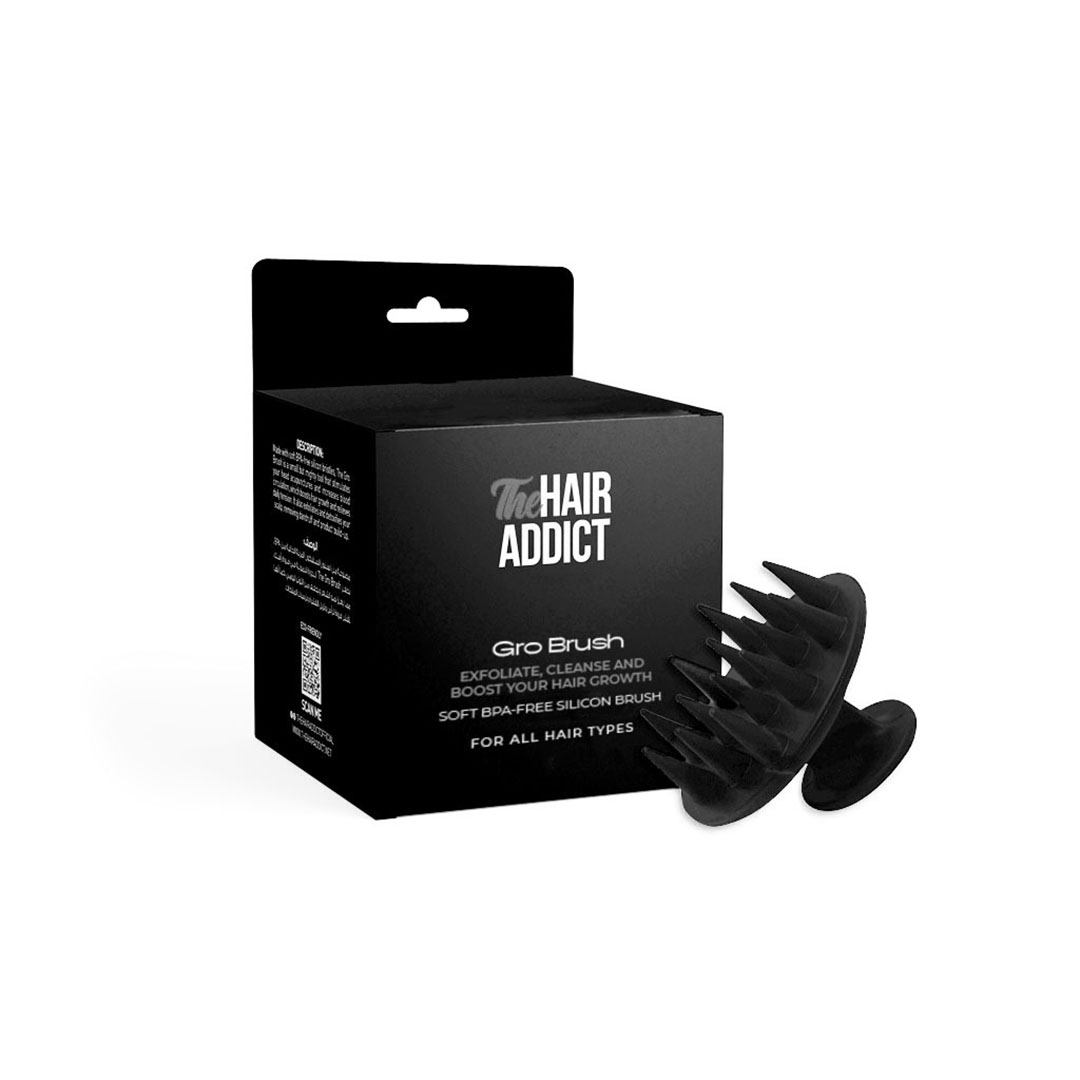 فرشاة سيليكون لنمو الشعر - اسود