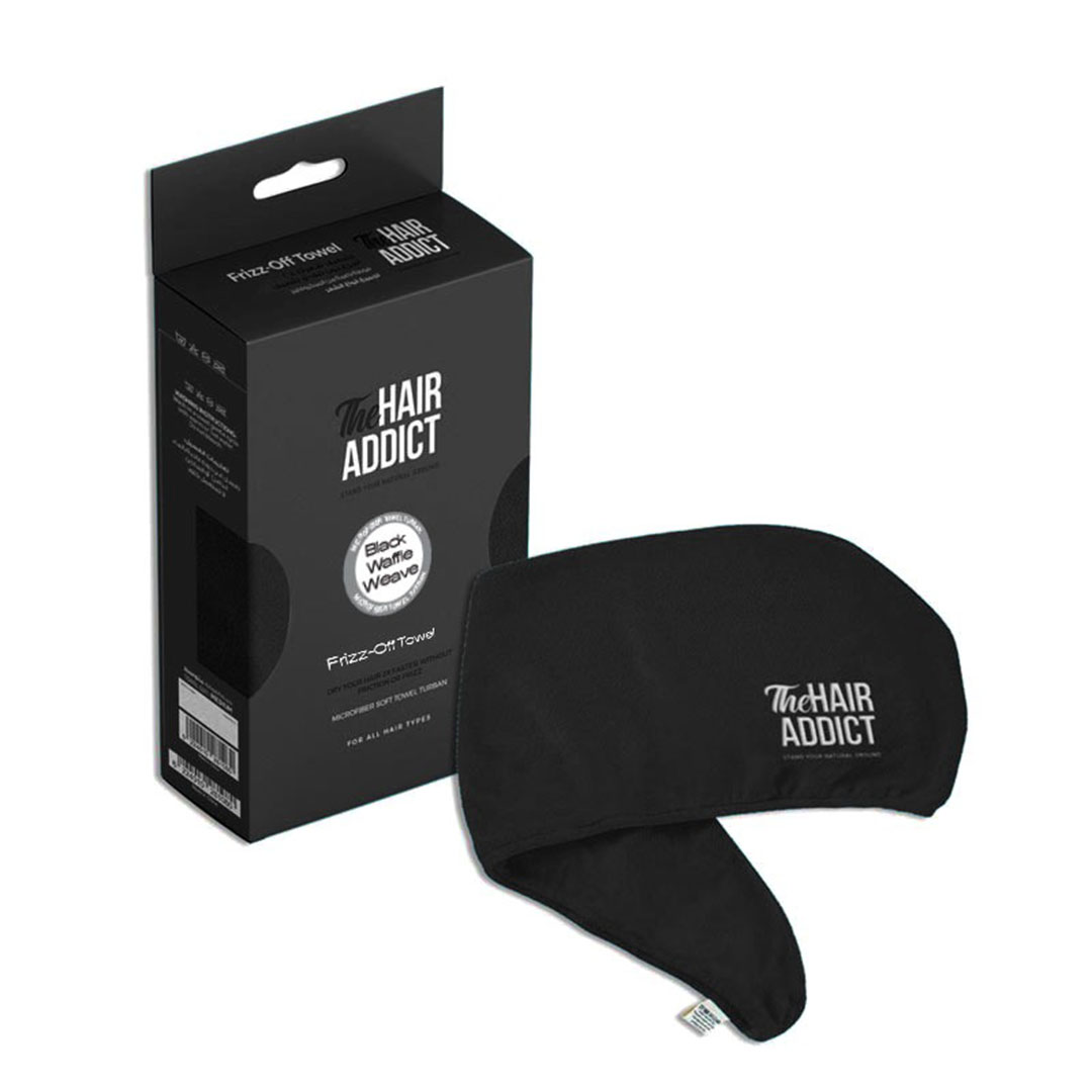 فوطة مايكروفايبر Frizz-Off - أسود