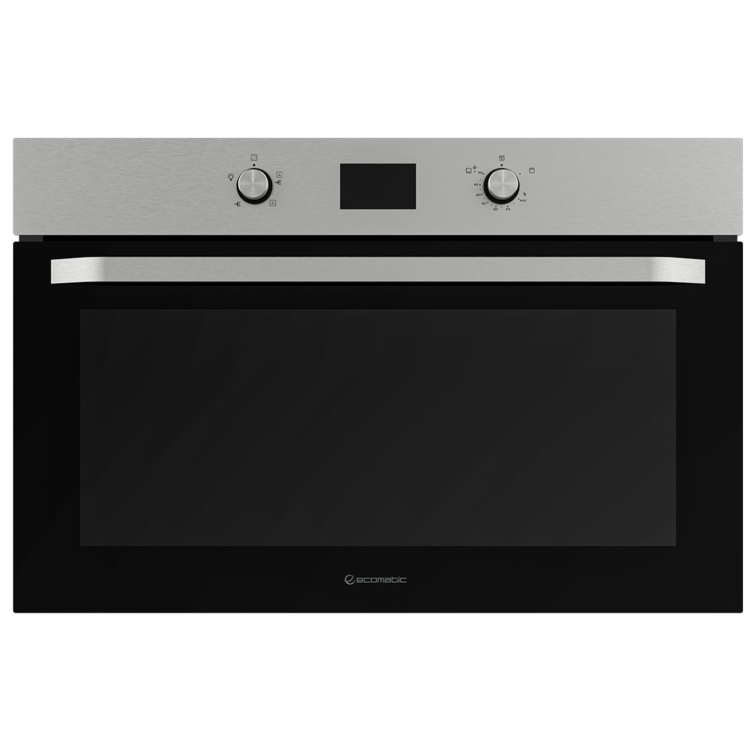 فرن إيكوماتيك 90 - سم - غاز شواية استانلس ديجيتال تاتش - 105 لتر