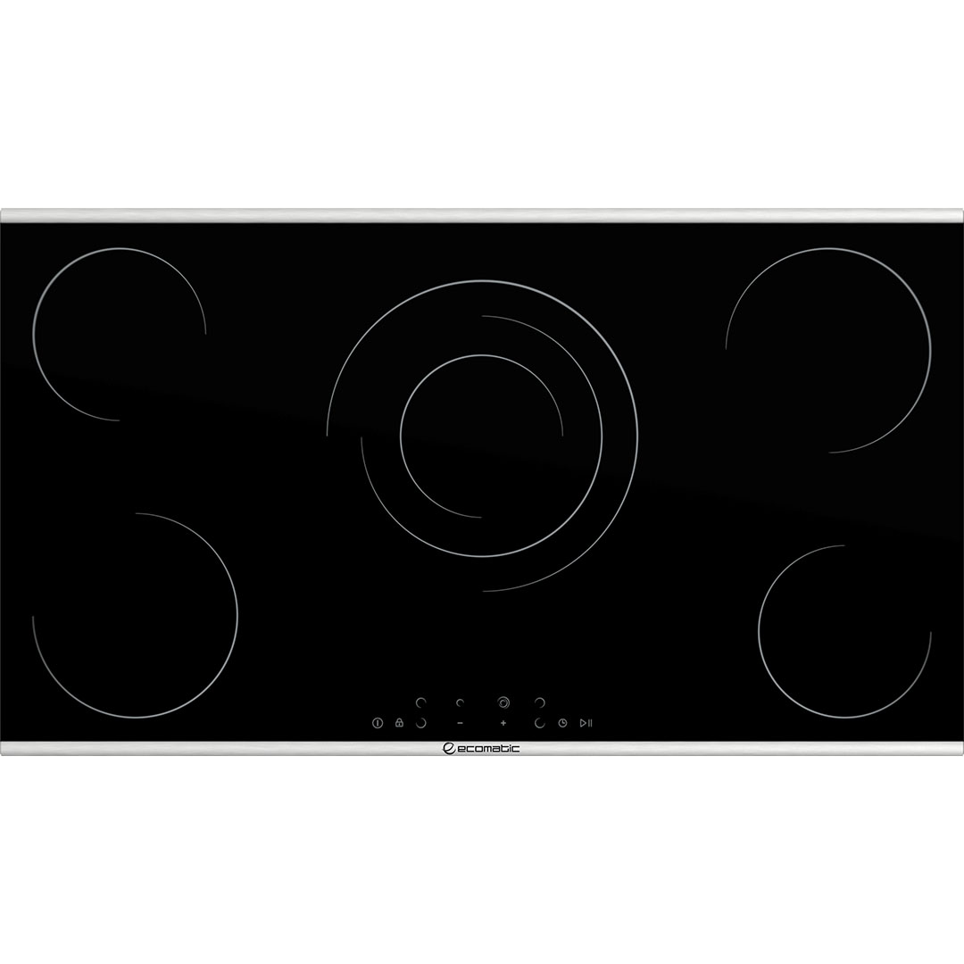 مسطح إيكوماتيك 90 سم كهرباء فيترو سيراميك ديجيتال - 5 عين