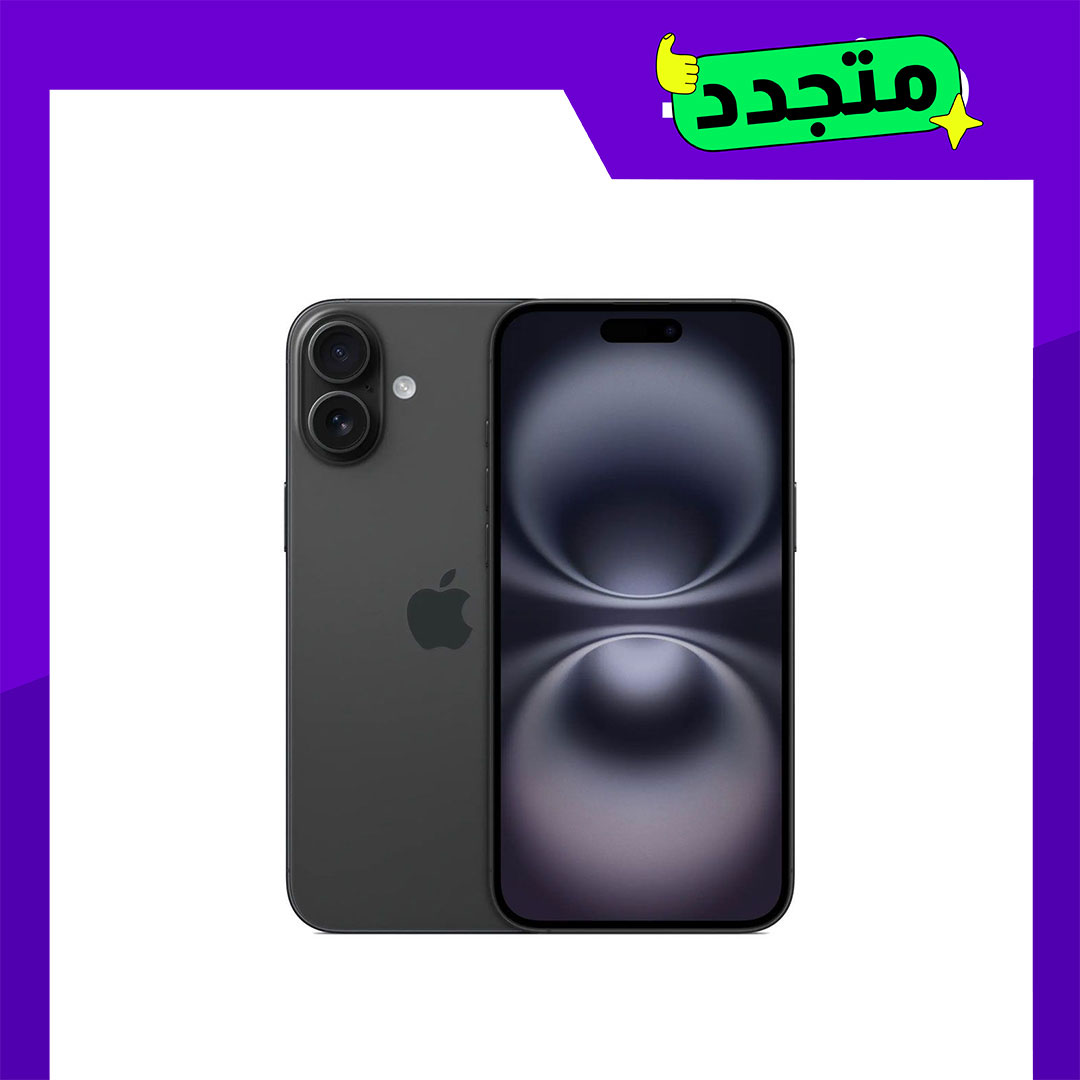 ابل ايفون 16 بلس - 128 جيجا - شريحة - أسود - 5G - الفئة البلاتنيوم