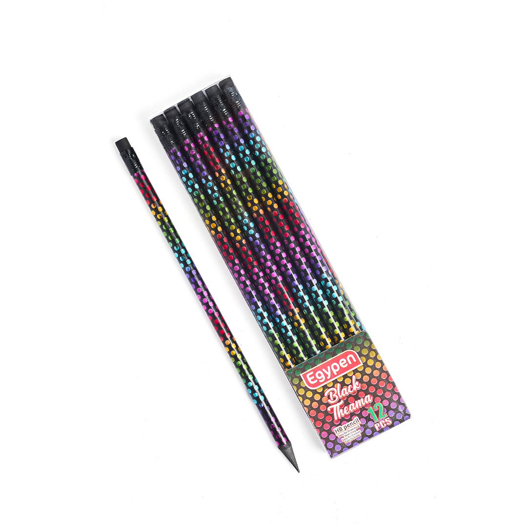 قلم رصاص بلاك تيما علبة فاكيوم - 12قلم