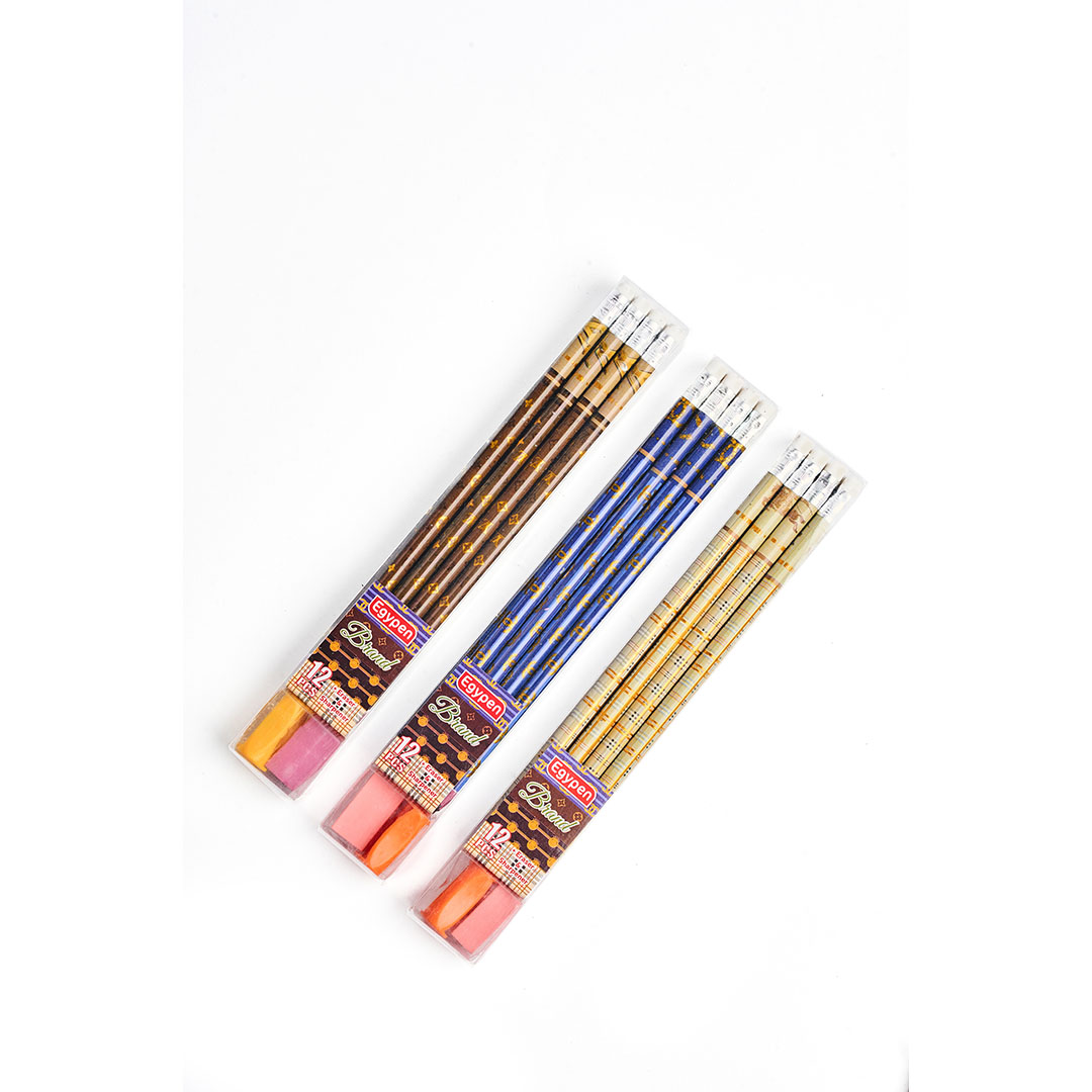 قلم رصاص براند استيكة + براية -  12 قلم
