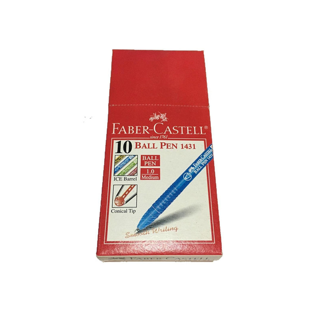 قلم جاف فابركاستل - علبة 10 قطع - أحمر - 1431