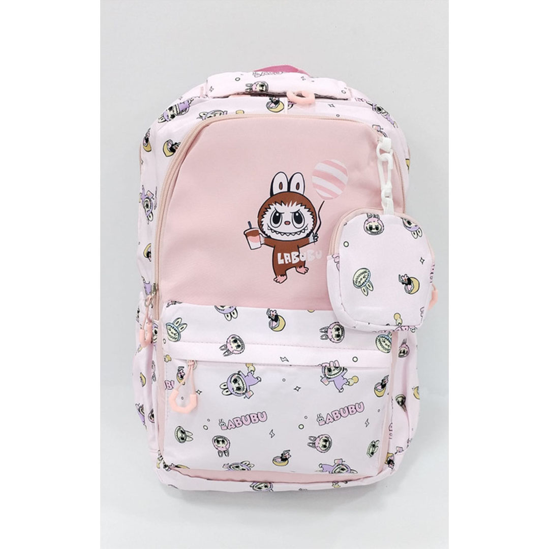 شنطه ظهر ووتربروف بناتي شكل لابوبو - بينك - 58*33 سم