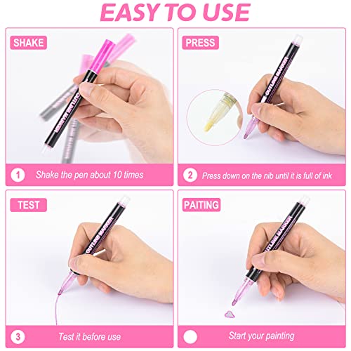 أقلام جليتر سحرية للبنات - 12 لون