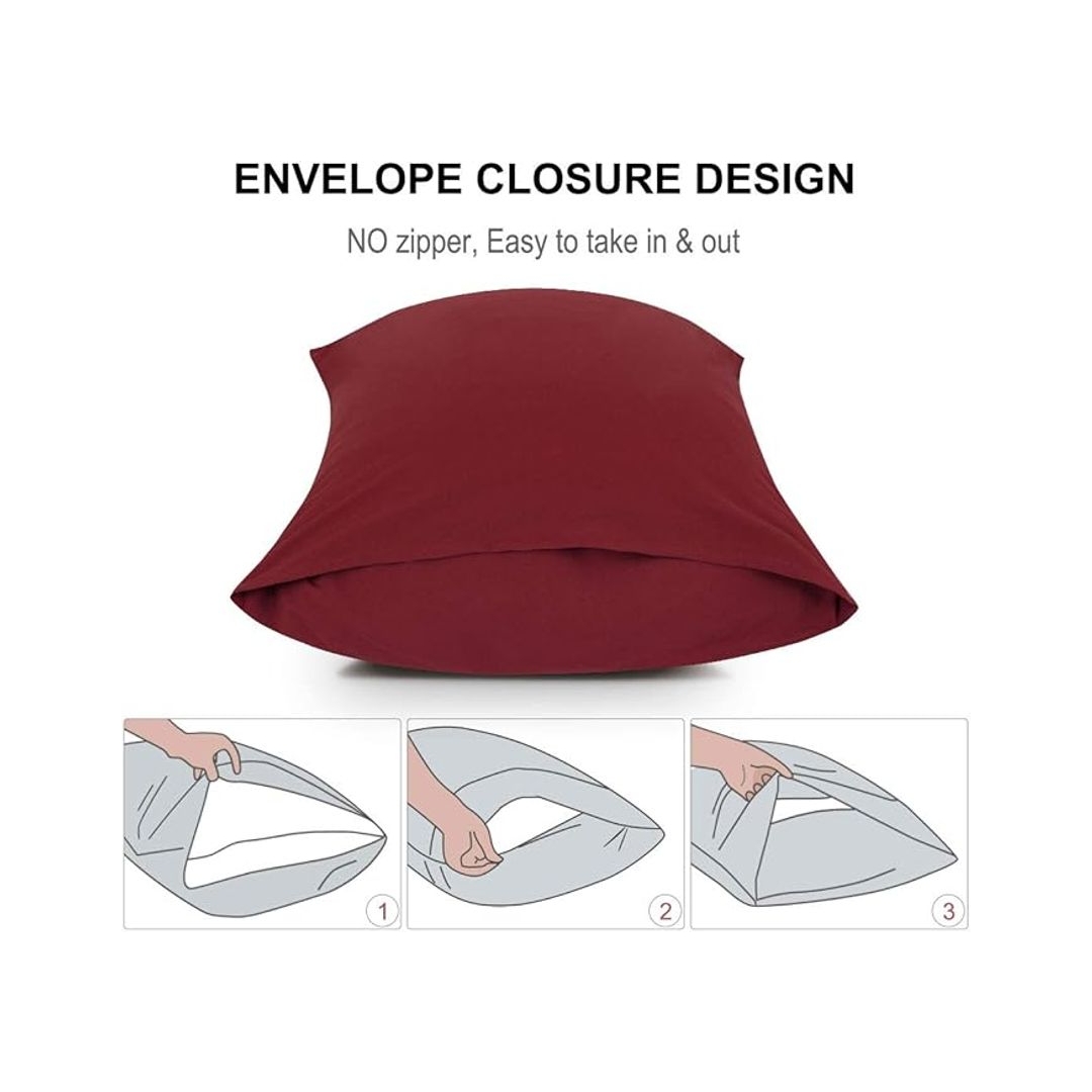 طقم ملاية بأستيك - 120*200 سم - 2 قطعة - أحمر غامق