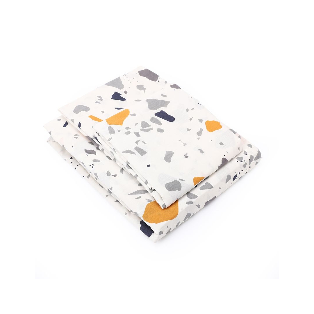 طقم ملاية سرير عاديه - 3 قطع - 220/235 سم - تصميم روكس