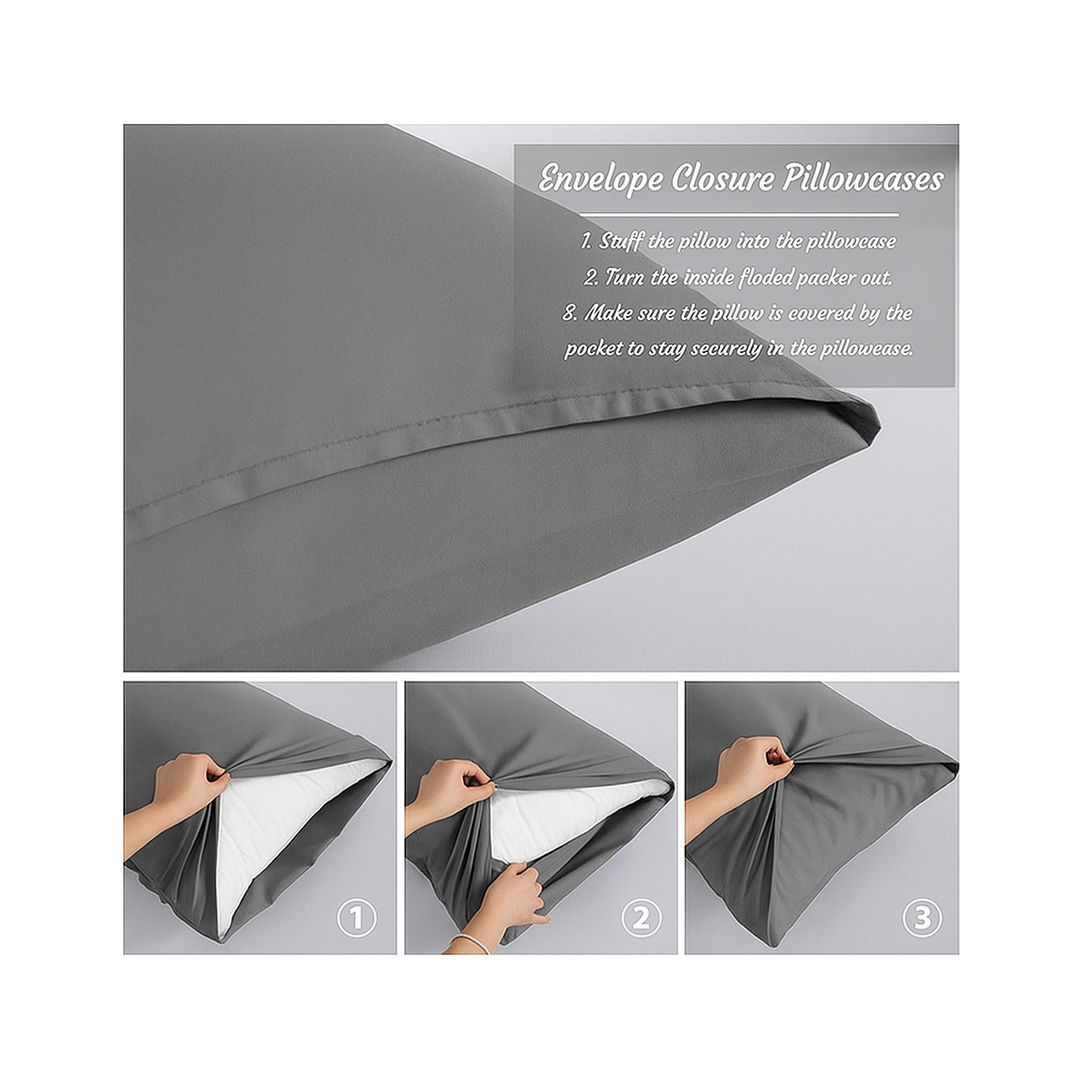 طقم ملاية بأستيك 3 قطع من سنوز - رمادى - 160*200سم