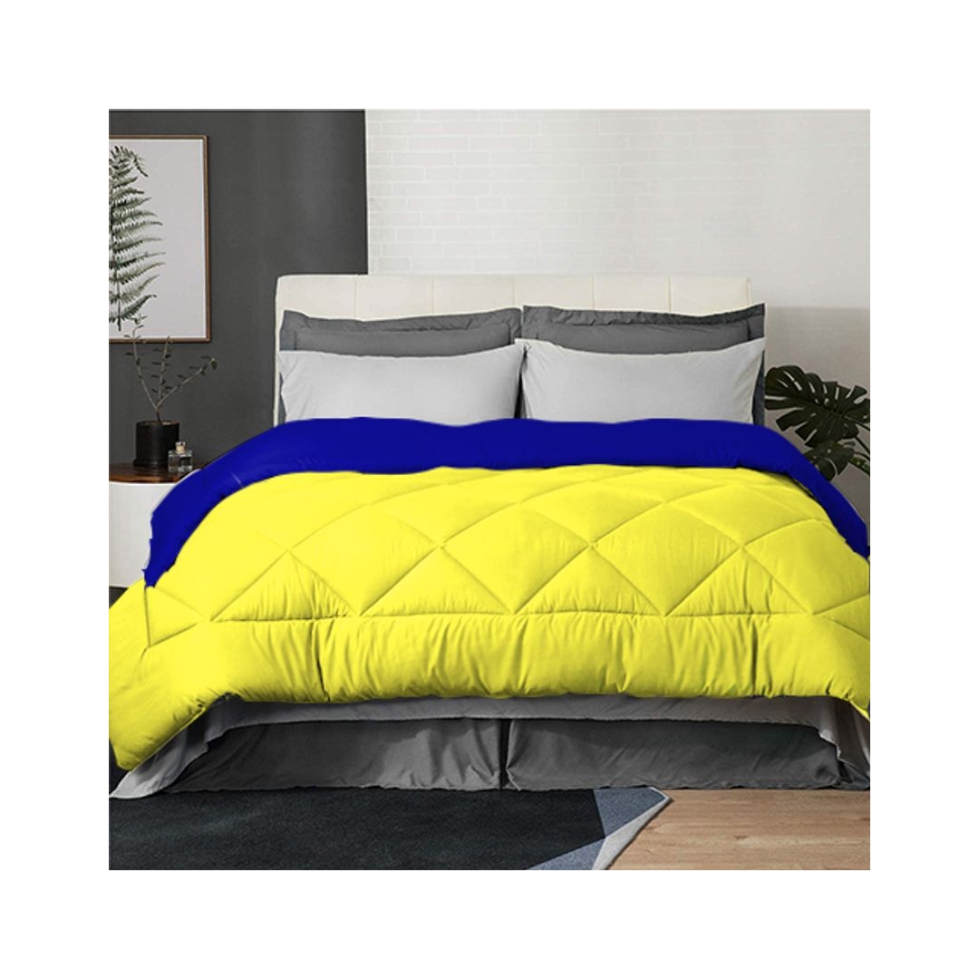 لحاف دبل فيس - 220/235 سم - أصفر