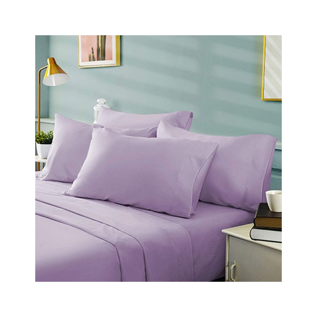 طقم ملاية عادية - 180/235 سم - 2 قطعة - لافندر