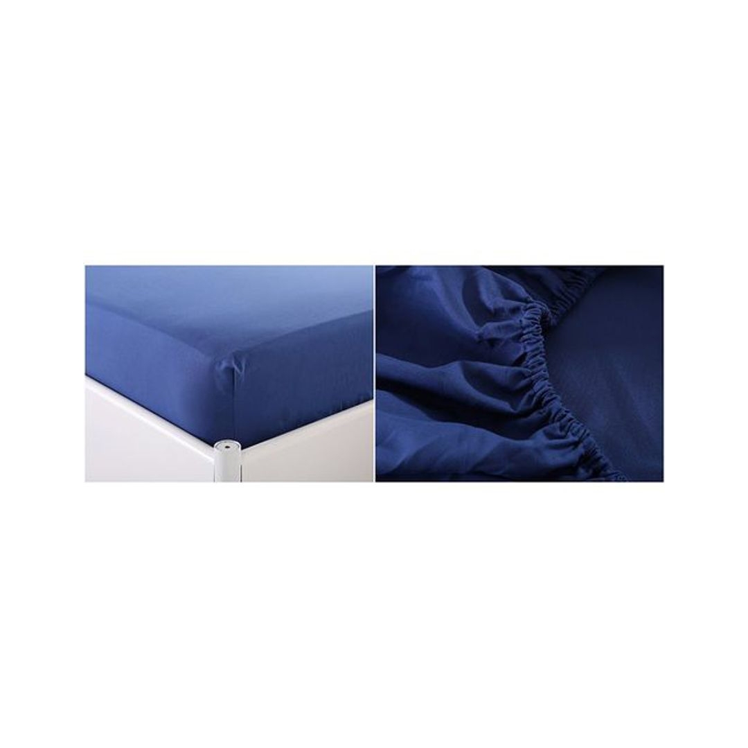 طقم ملاية بأستيك - 120/200 سم - قطعتين - أزرق