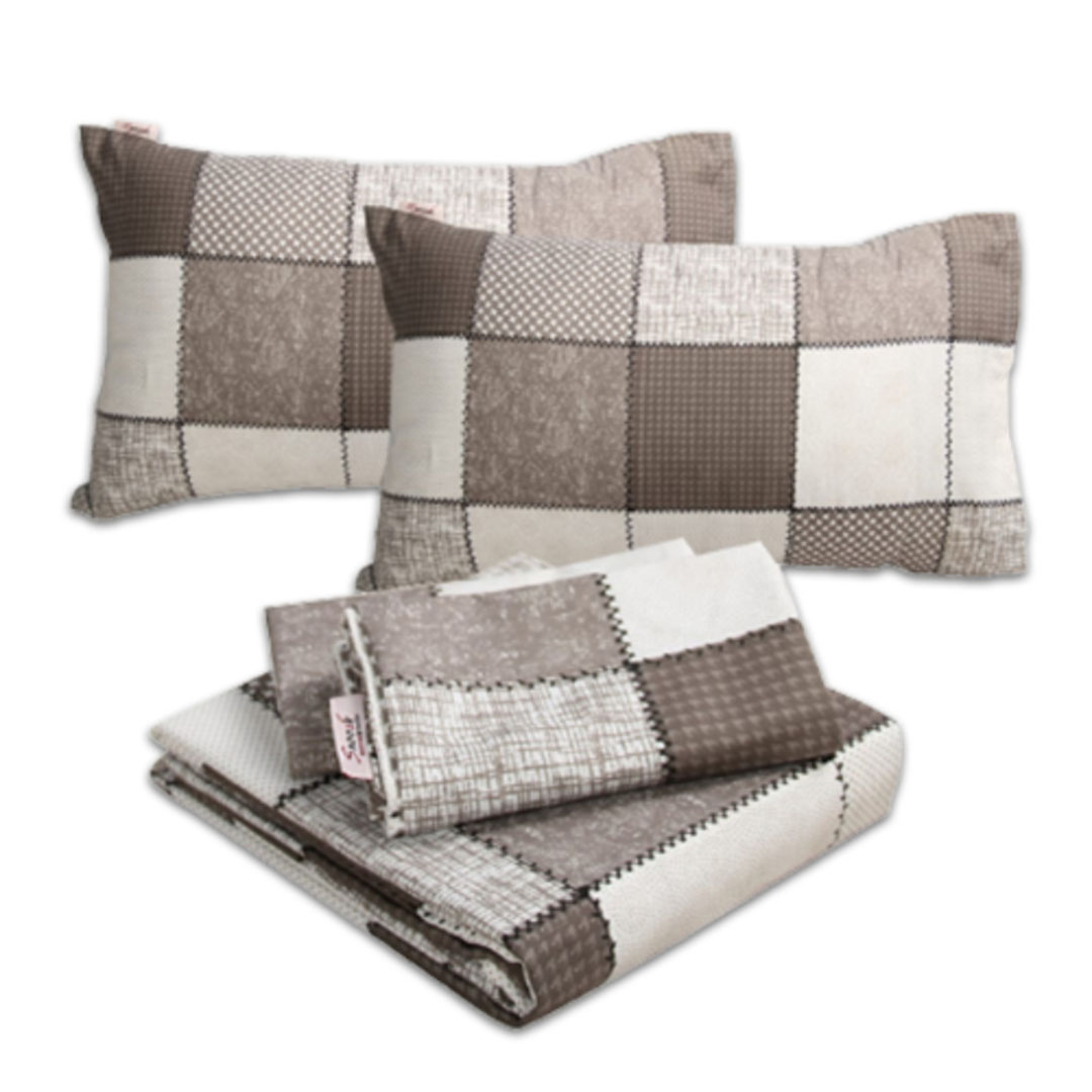 ملاية سرير باستيك 160*200 سم + 2 كيس مخدة إضافي - كاجوال