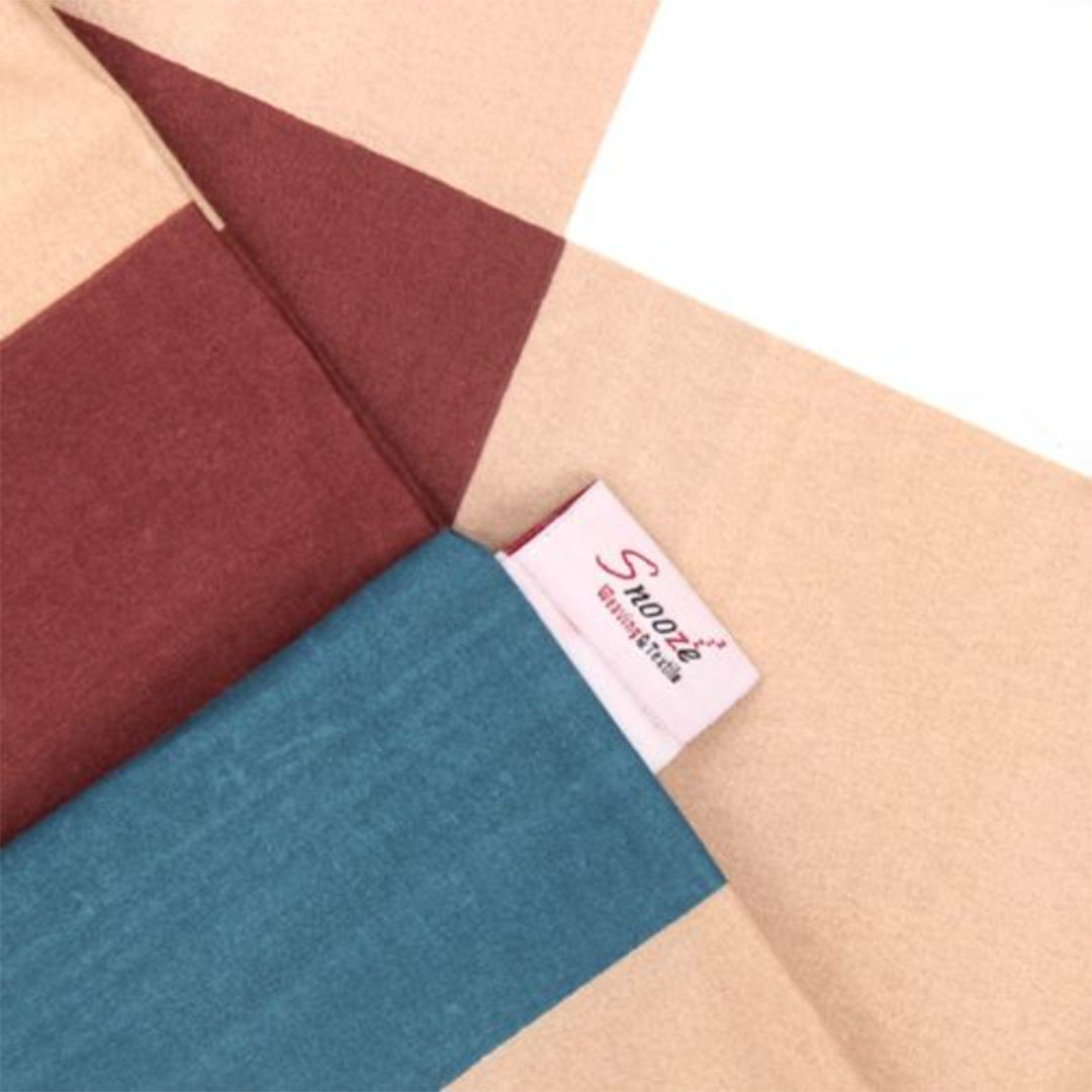 2 كيس وسادة كارو 50*70 سم - بني