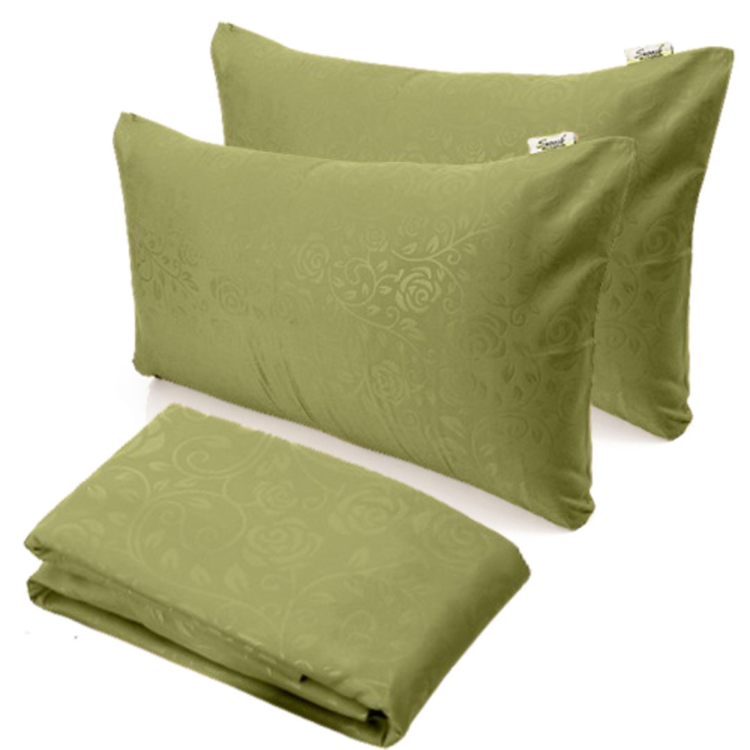 كيس وسادة طويل سنوز جاكار مايكروفايبر 40*160 سم - زيتي