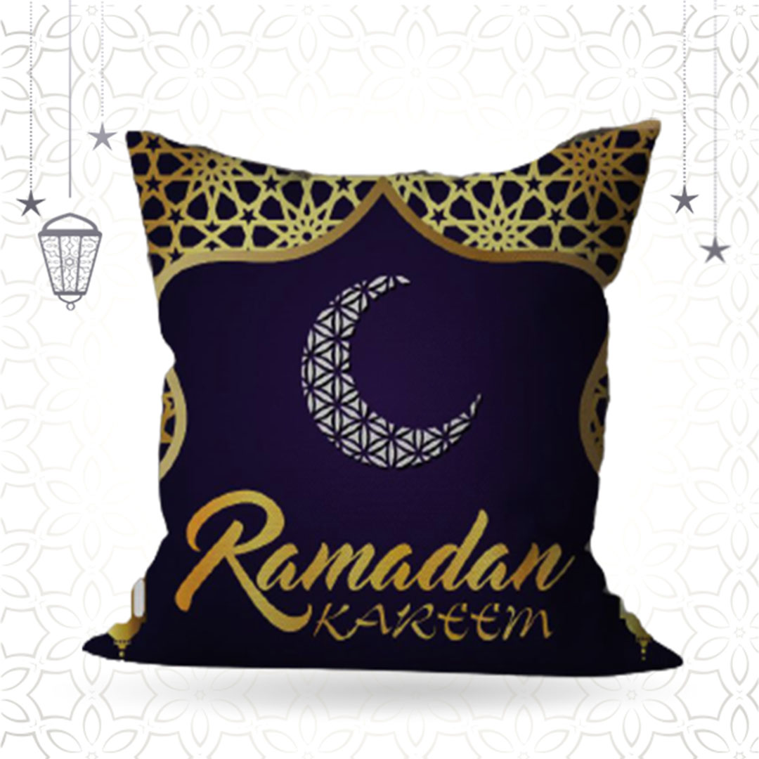 كوشن رمضان كريم - 45*45 سم - موف
