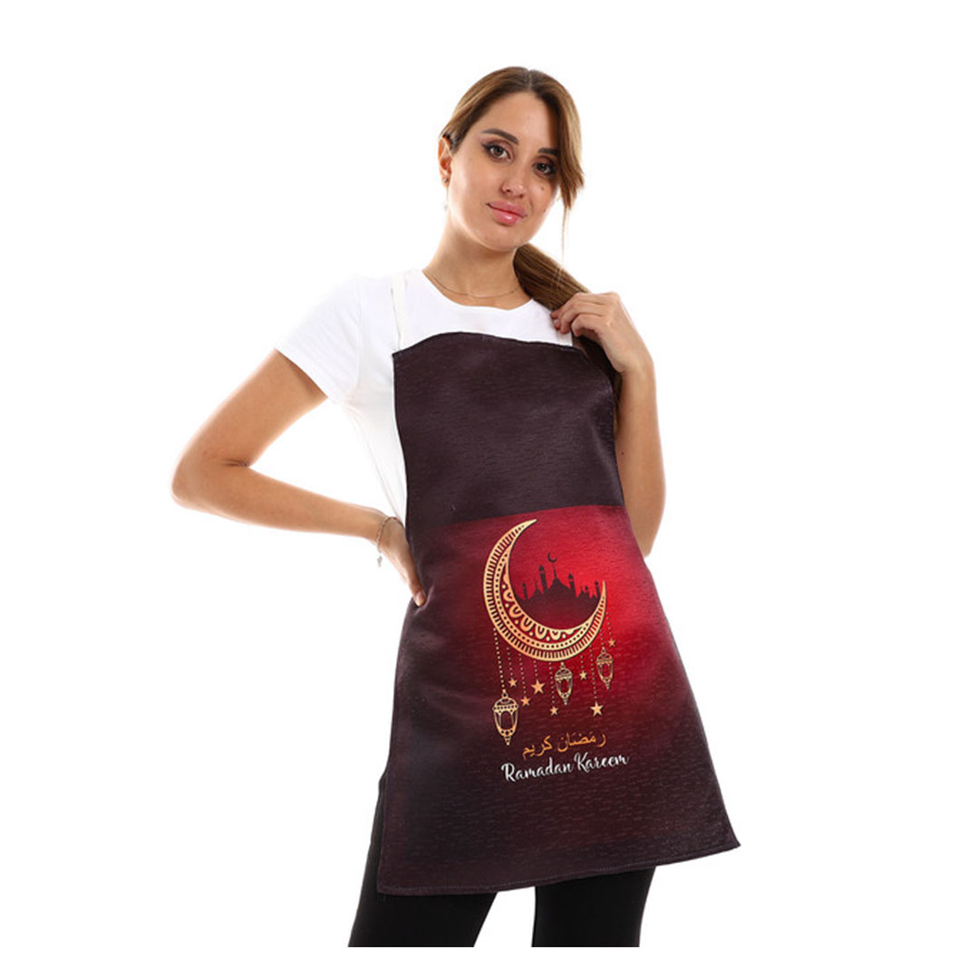 مريله مطبخ تصميم رمضاني - أحمر غامق