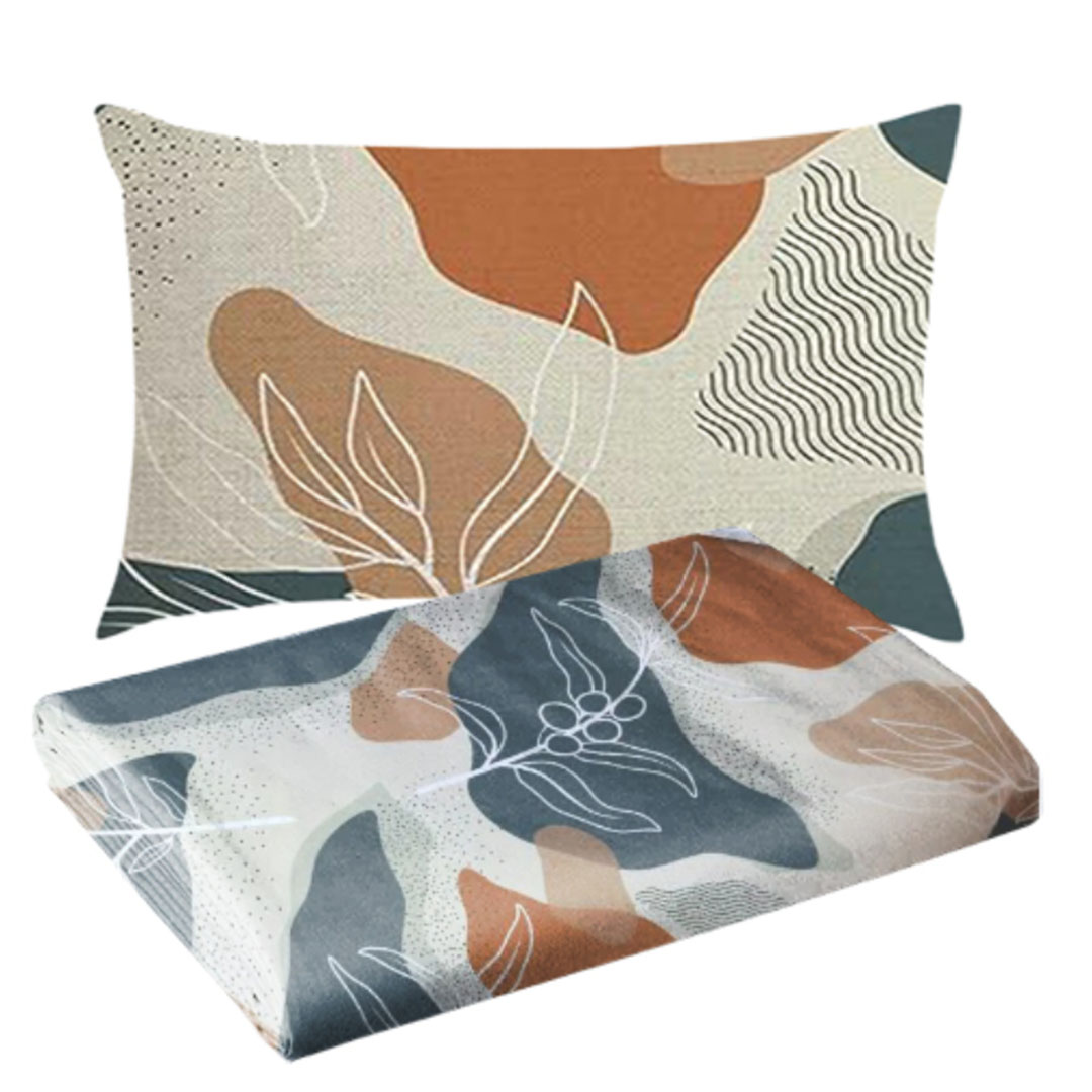 طقم ملاية سرير بأستيك قطعتين 120*200 سم - أش