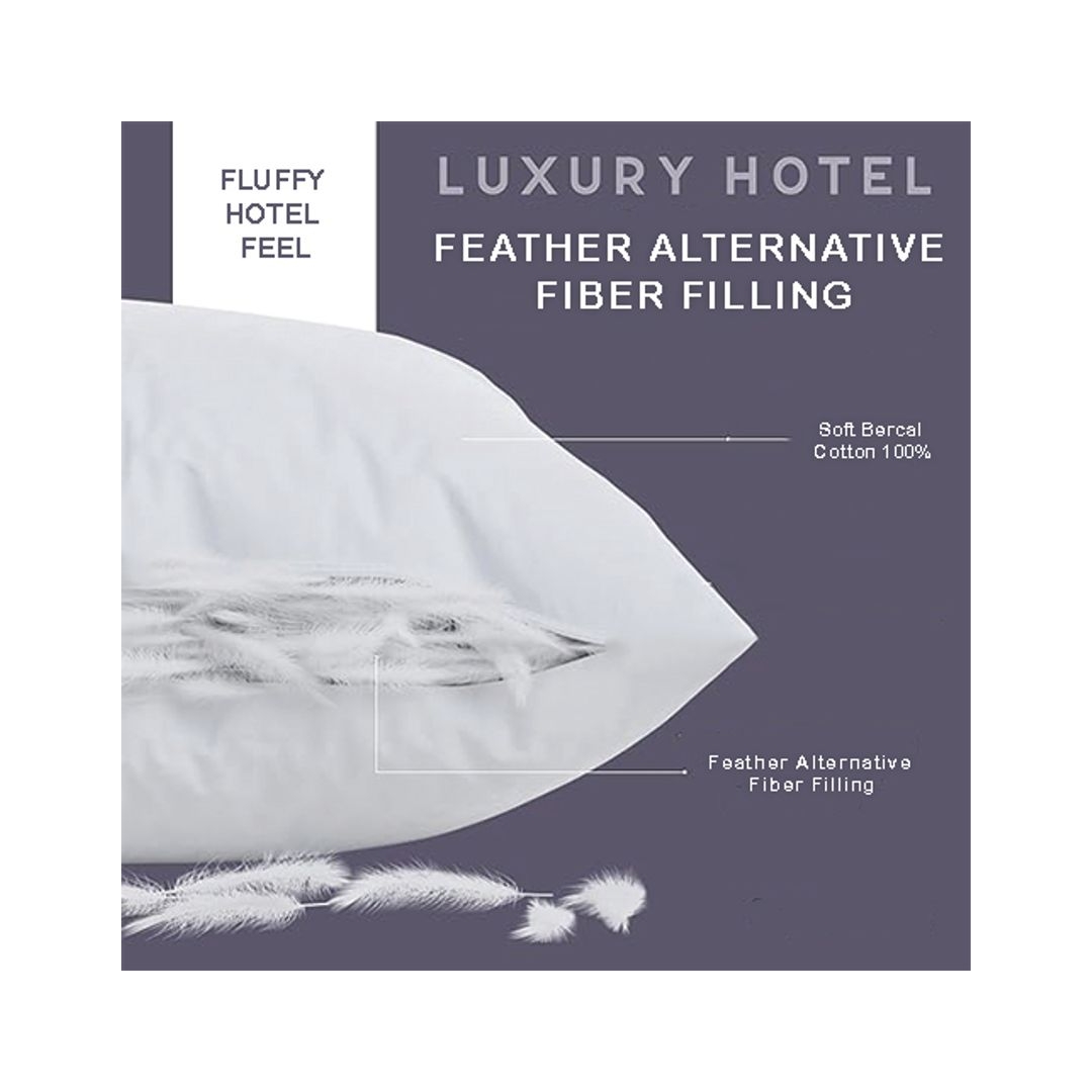سنوز مخدة فندقية حشو فايبر بديل الريش - 50*70 سم - 1100 جرام