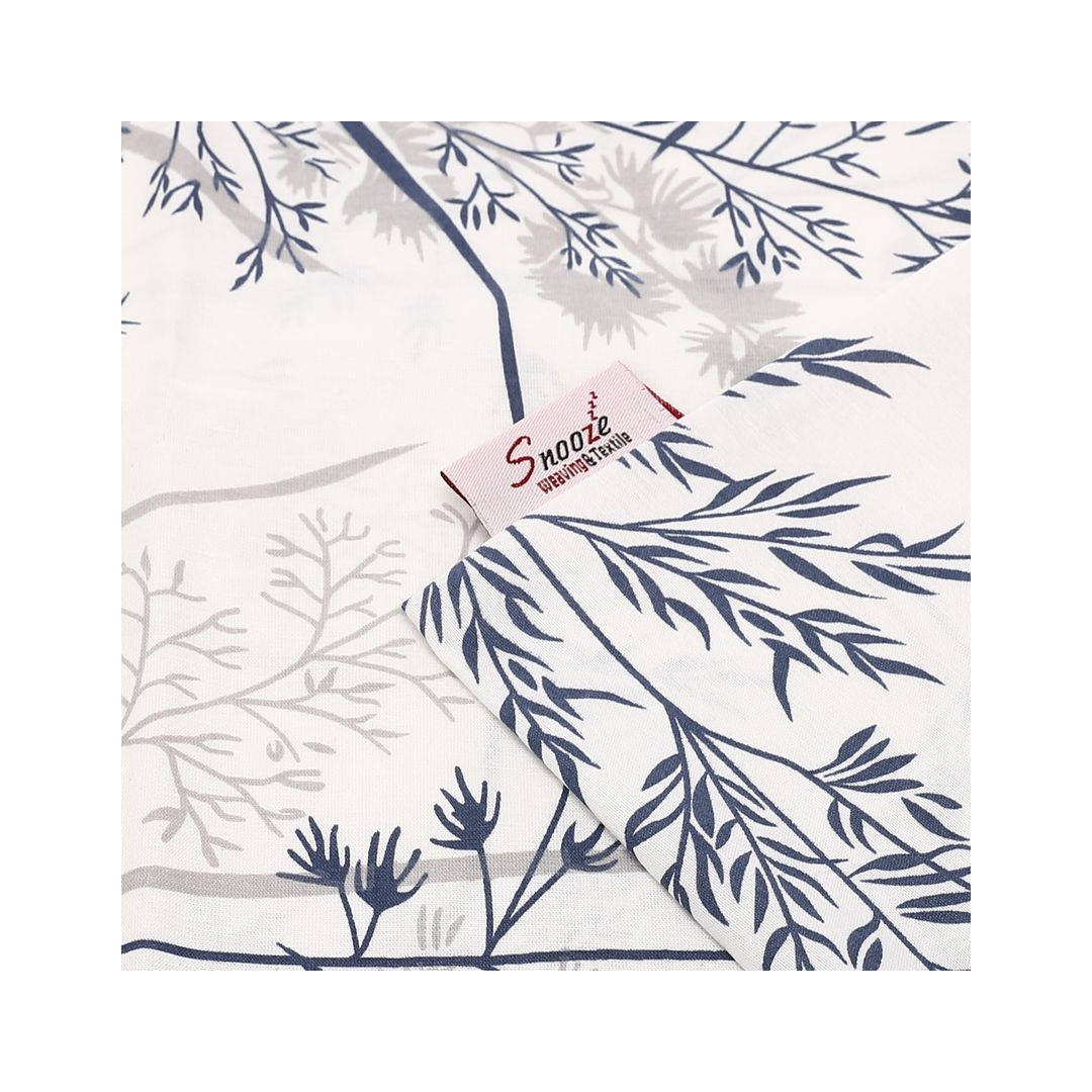 طقم ملاية سرير بأستيك مع كيس مخدة - 120/200 سم - تصميم بريز بلو