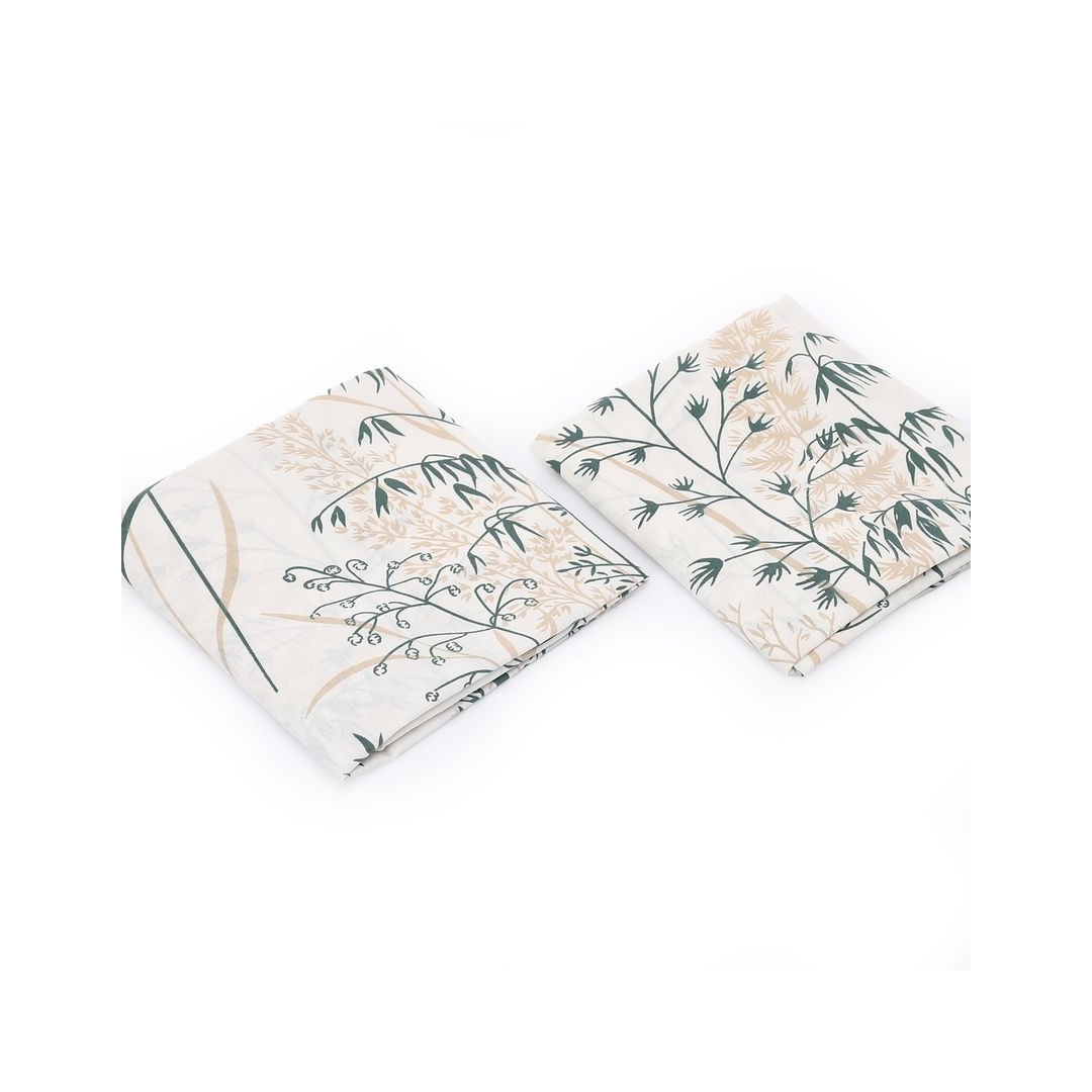 طقم أكياس وسادة قطعتين - 50/70 سم - تصميم بريز جرين