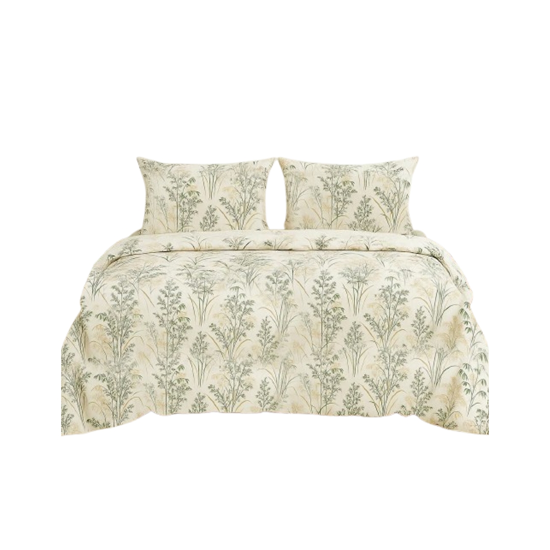 كيس لحاف بسوستة - 220/235 سم - تصميم بريز جرين