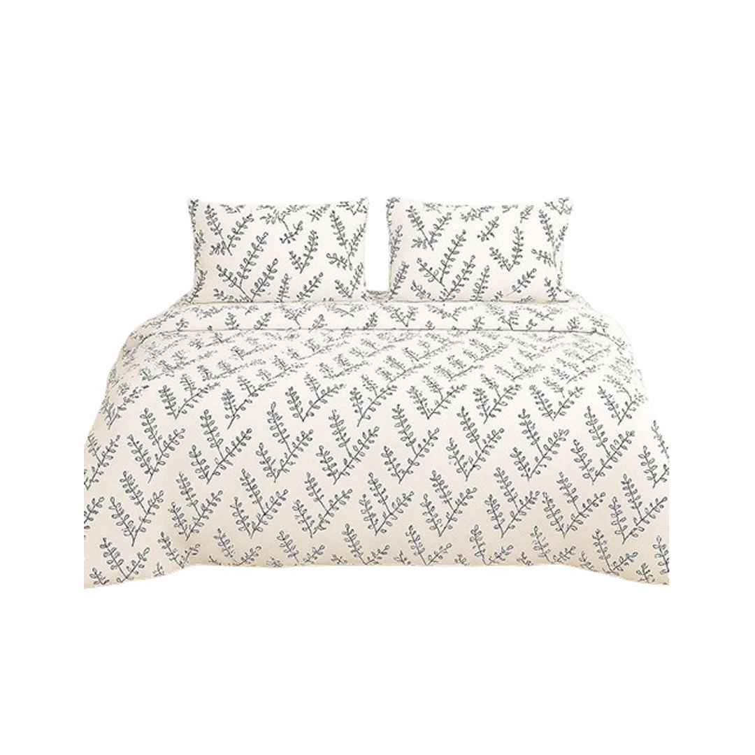 كڤر لحاف بسوستة من سنوز - تصميم رمادى روز - 180*235 سم