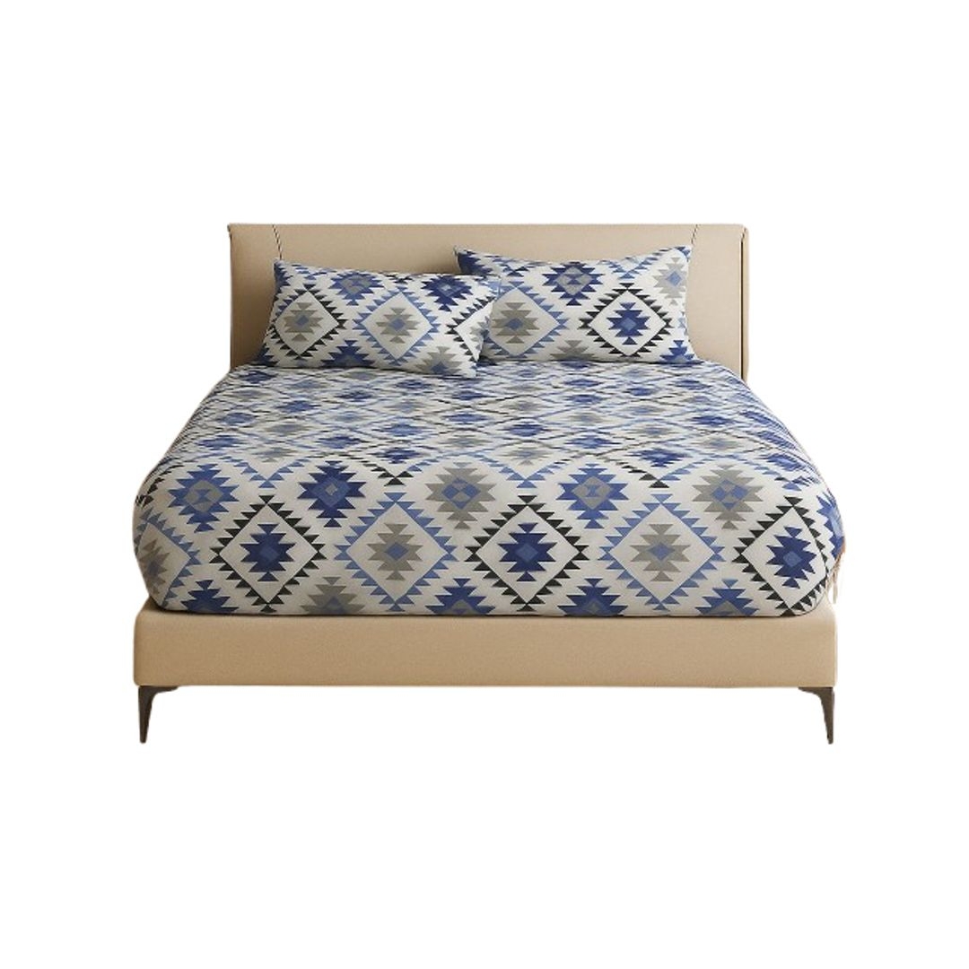 طقم ملاية سرير بأستيك مع غطاء مخدة - 100/200 سم - تصميم كوادرا