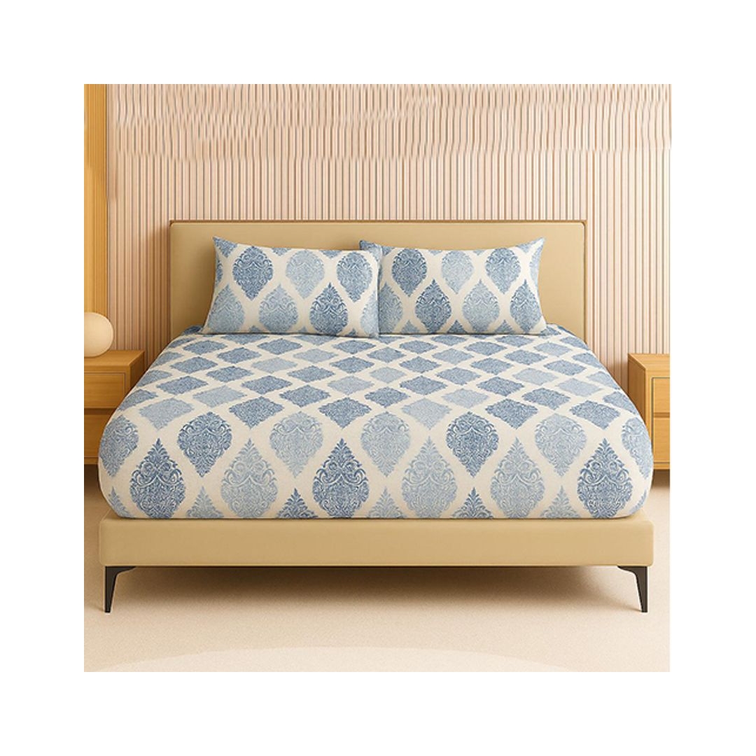 طقم ملاية سرير بأستيك - 2 قطعة - 100/200 سم - تصميم رويال