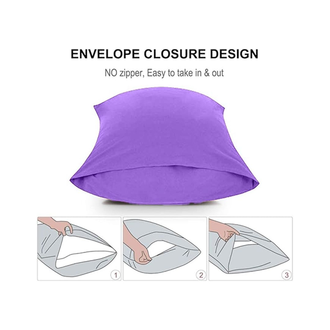 طقم ملاية بأستيك - 160/200 سم - 3 قطع - لافندر غامق