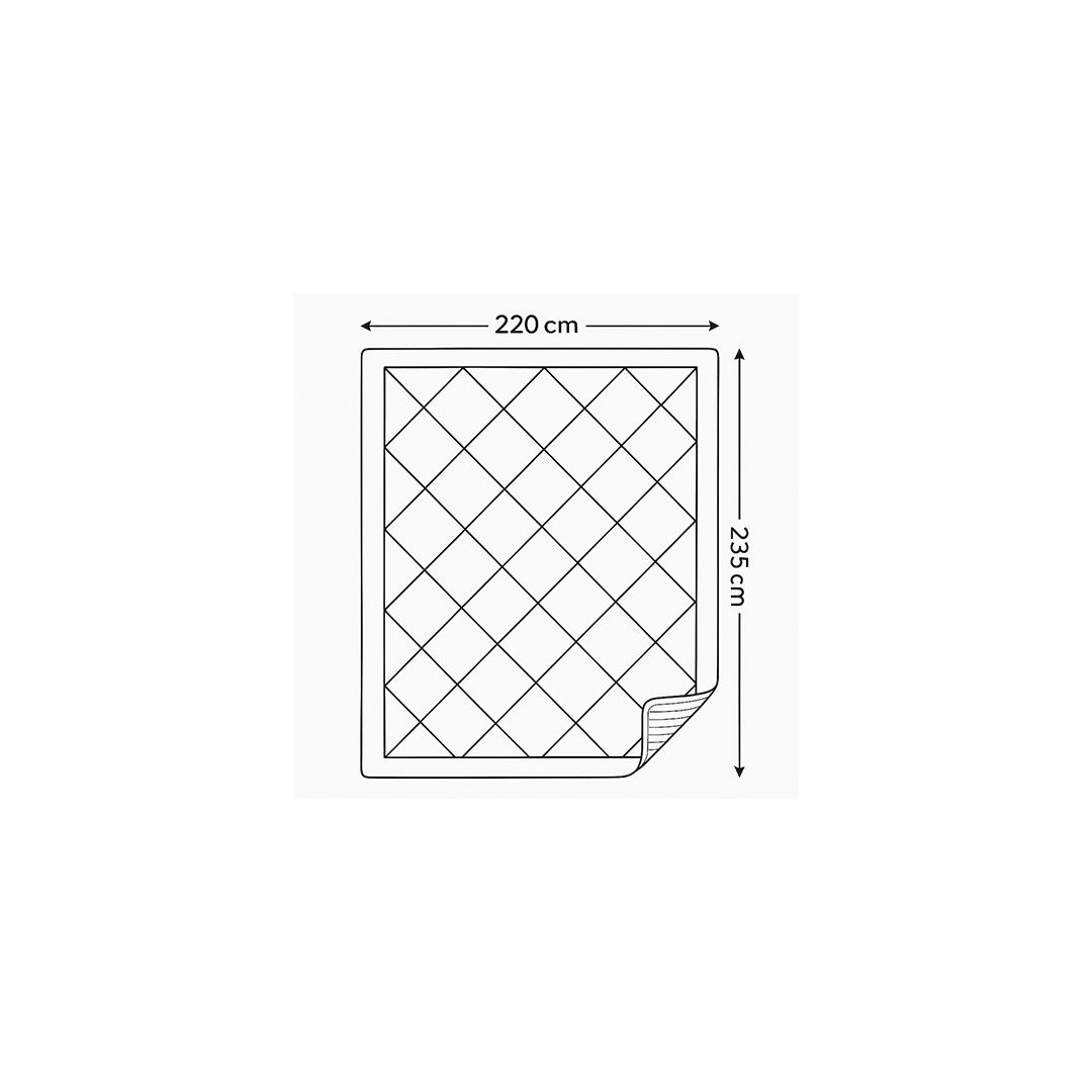 لحاف فندقي شتوي جاكارد سترايبد - 220/235 سم - سيلفر