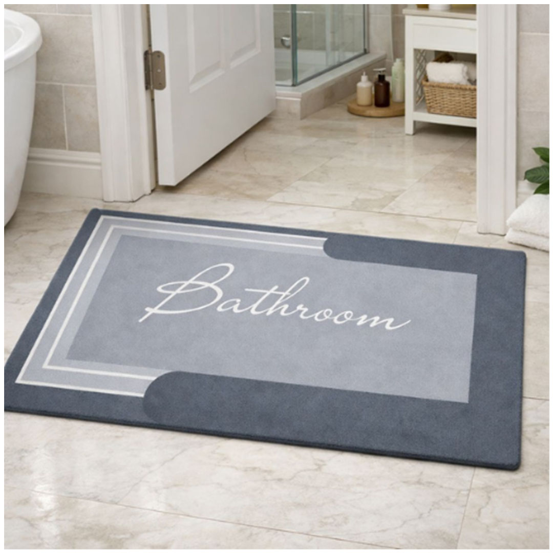 سنوز دواسة حمام مانع للانزلاق قطيفه مطبوعه - قطعة