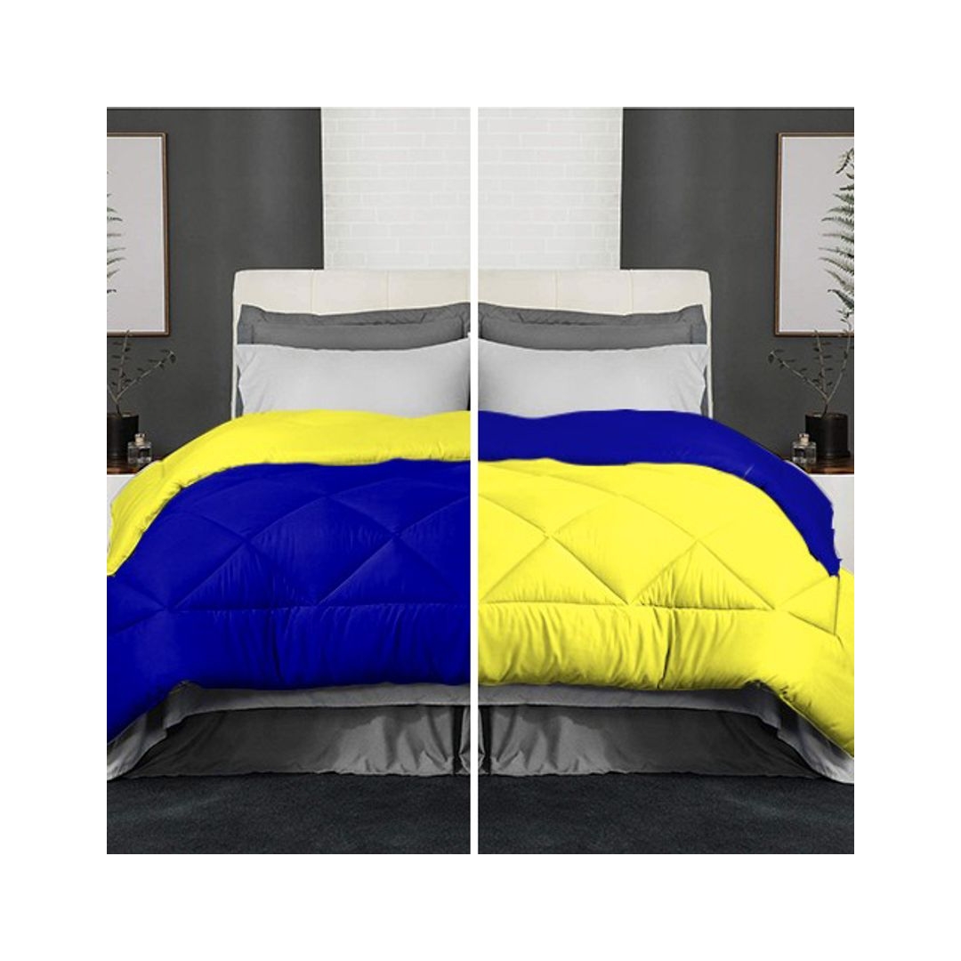 لحاف دبل فيس - 220/235 سم - أصفر