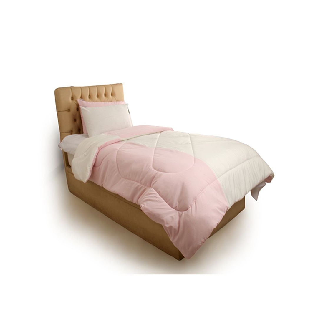 لحاف دبل فيس تشس - بينك/ وايت - 160/235 سم