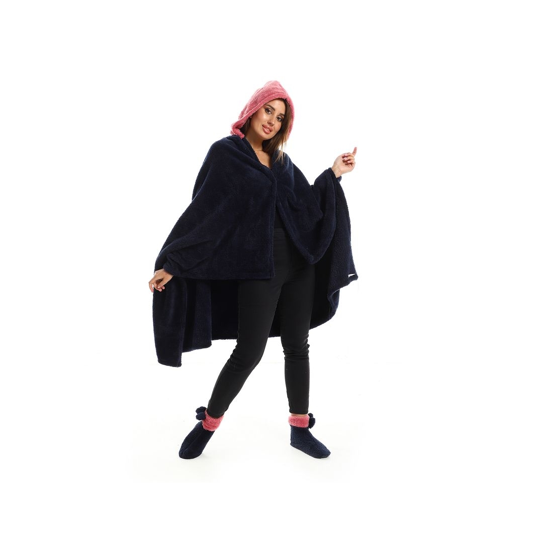 طقم دفاية للارتداء الشخصي - 3 قطع - كشمير - 110*130 سم