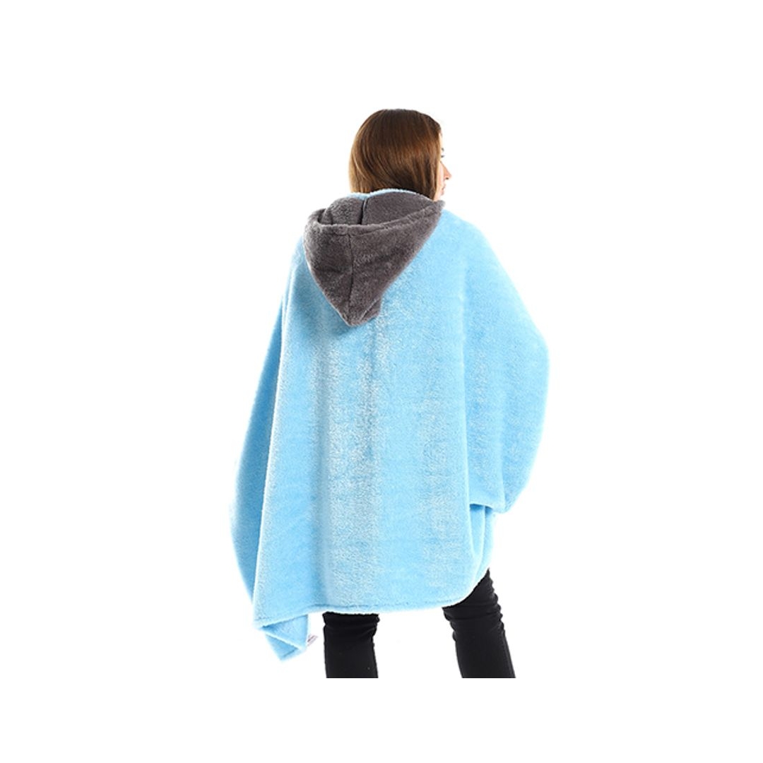 طقم دفاية قابله للارتداء الشخصي - قطعتين - لبني/رمادي - 110*130 سم