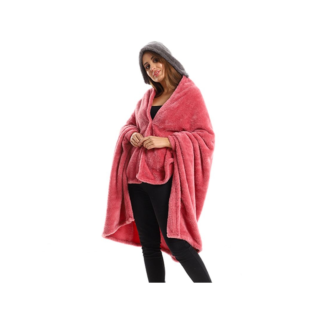 طقم دفاية قابله للارتداء الشخصي - قطعتين - كشمير/رمادي - 110*130 سم