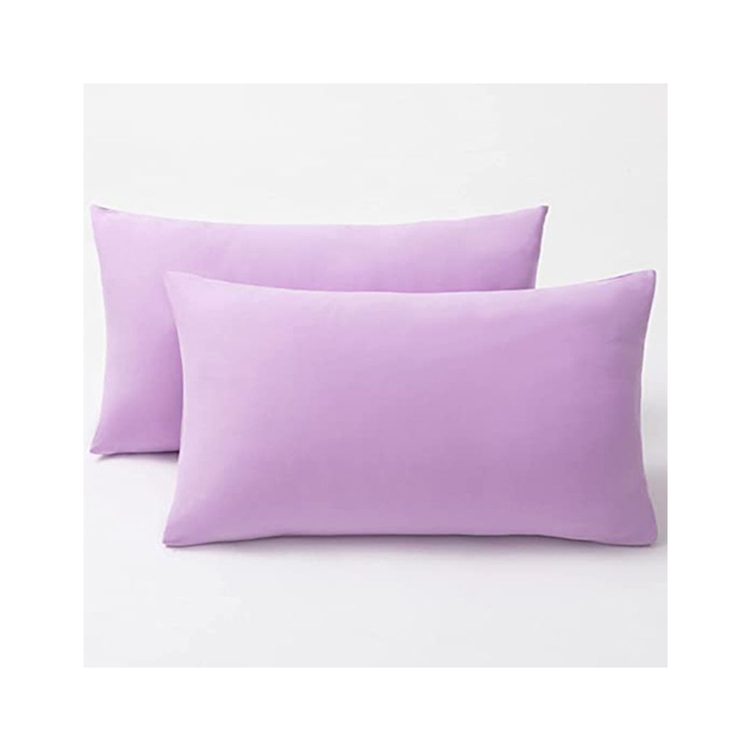 كيس مخدة سادة - 2 قطعة - 45/65 سم - لافندر