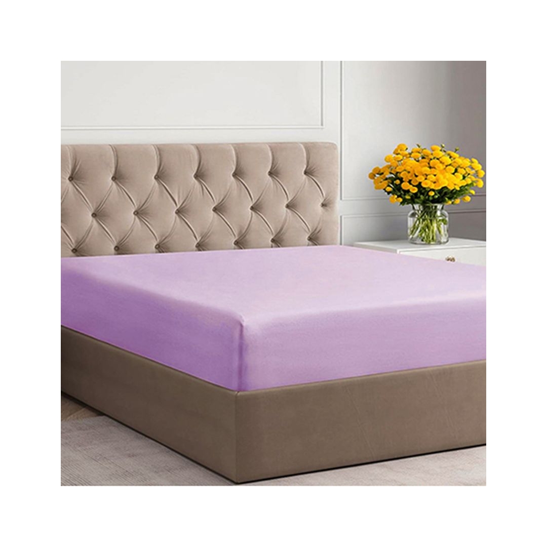 طقم ملاية بأستيك - 160/200 سم - 3 قطع - لافندر