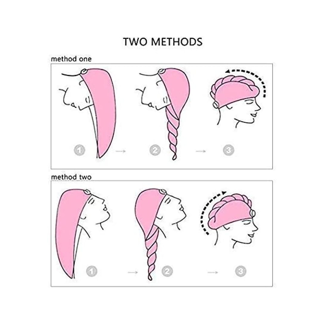 طقم قطعتين لتجفيف الشعر - بونيه + توكة مانعه للتشابك