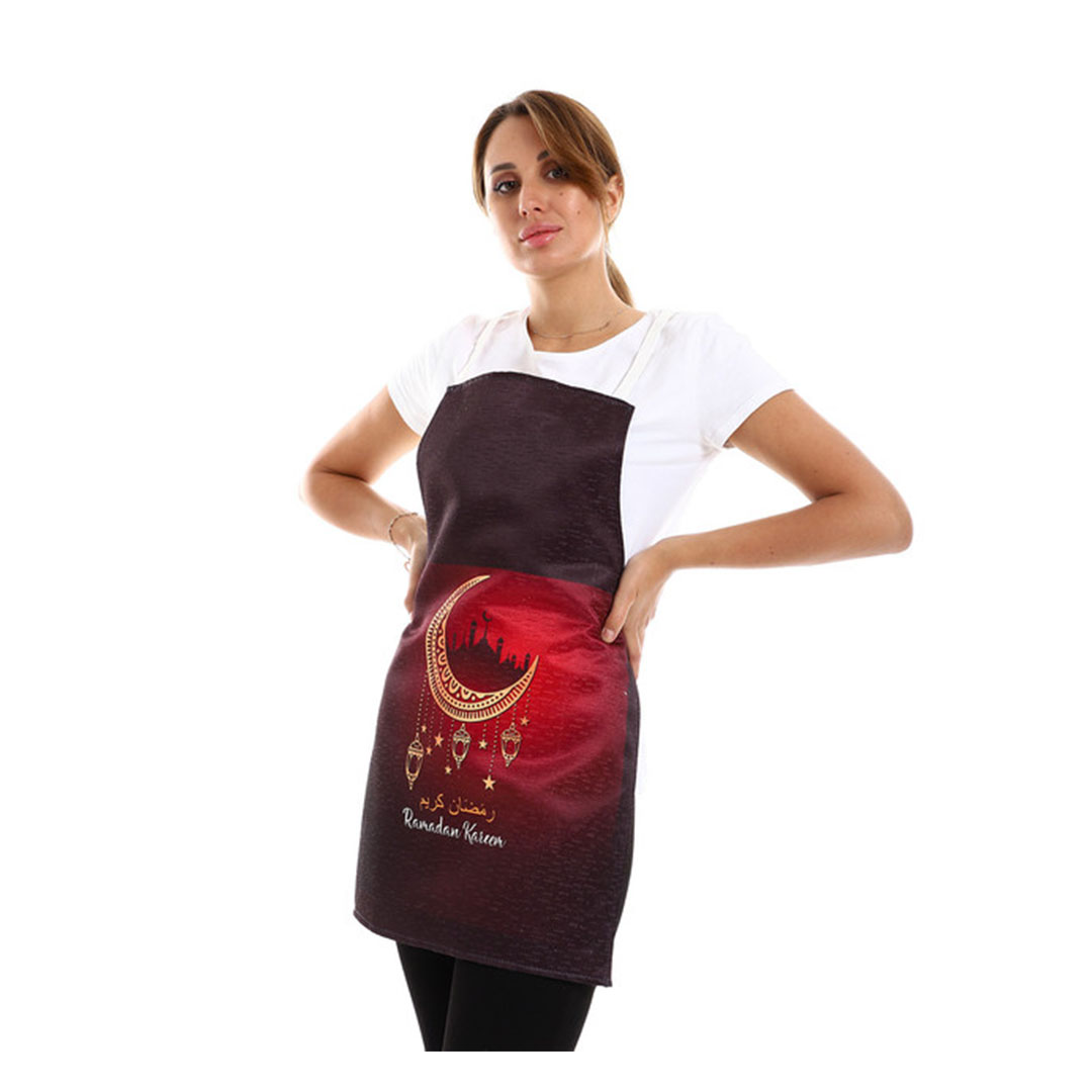 مريله مطبخ تصميم رمضاني - أحمر غامق