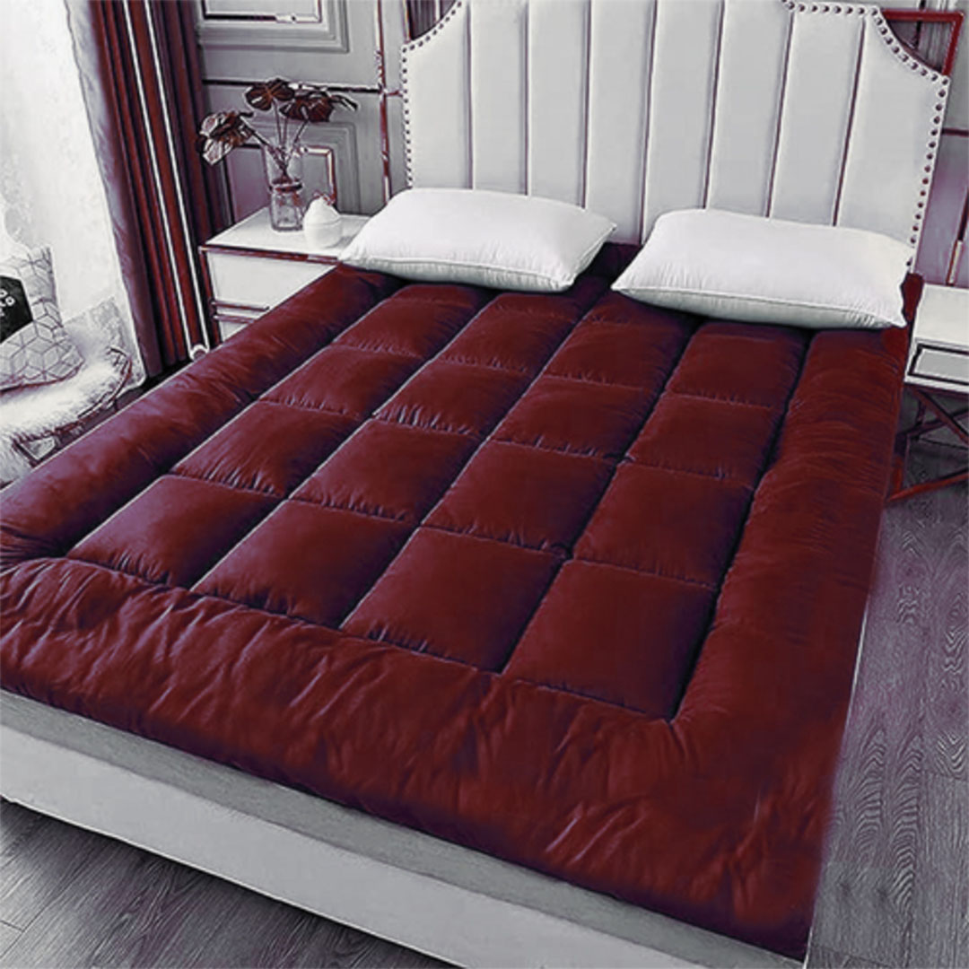 مرتبة تطرية طيبة - أحمر غامق - مقاس 120×195 سم