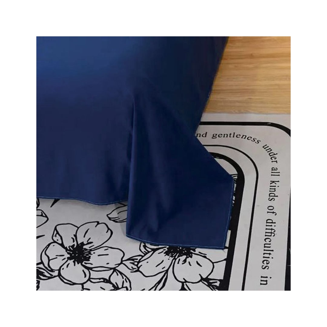 طقم ملاية عاديه من سنوز - أزرق غامق - 160*235 سم - قطعتين