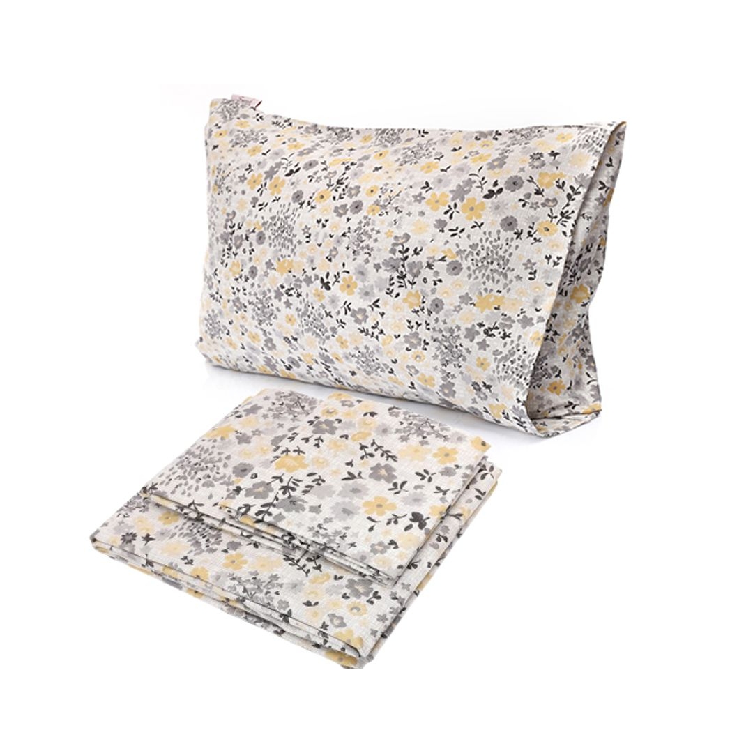 طقم ملاية سرير عاديه قطعتين تصميم وردة ديزي - 180*235 سم