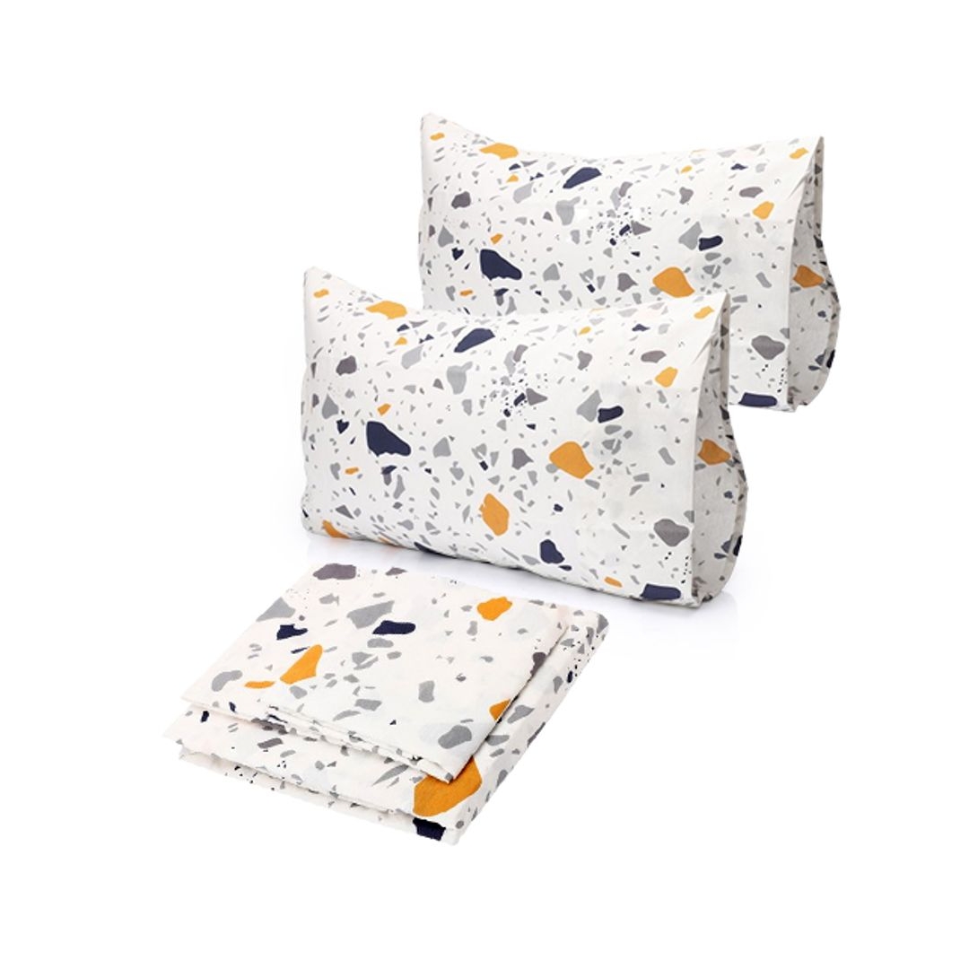 طقم ملاية سرير عاديه - 3 قطع - 220/235 سم - تصميم روكس