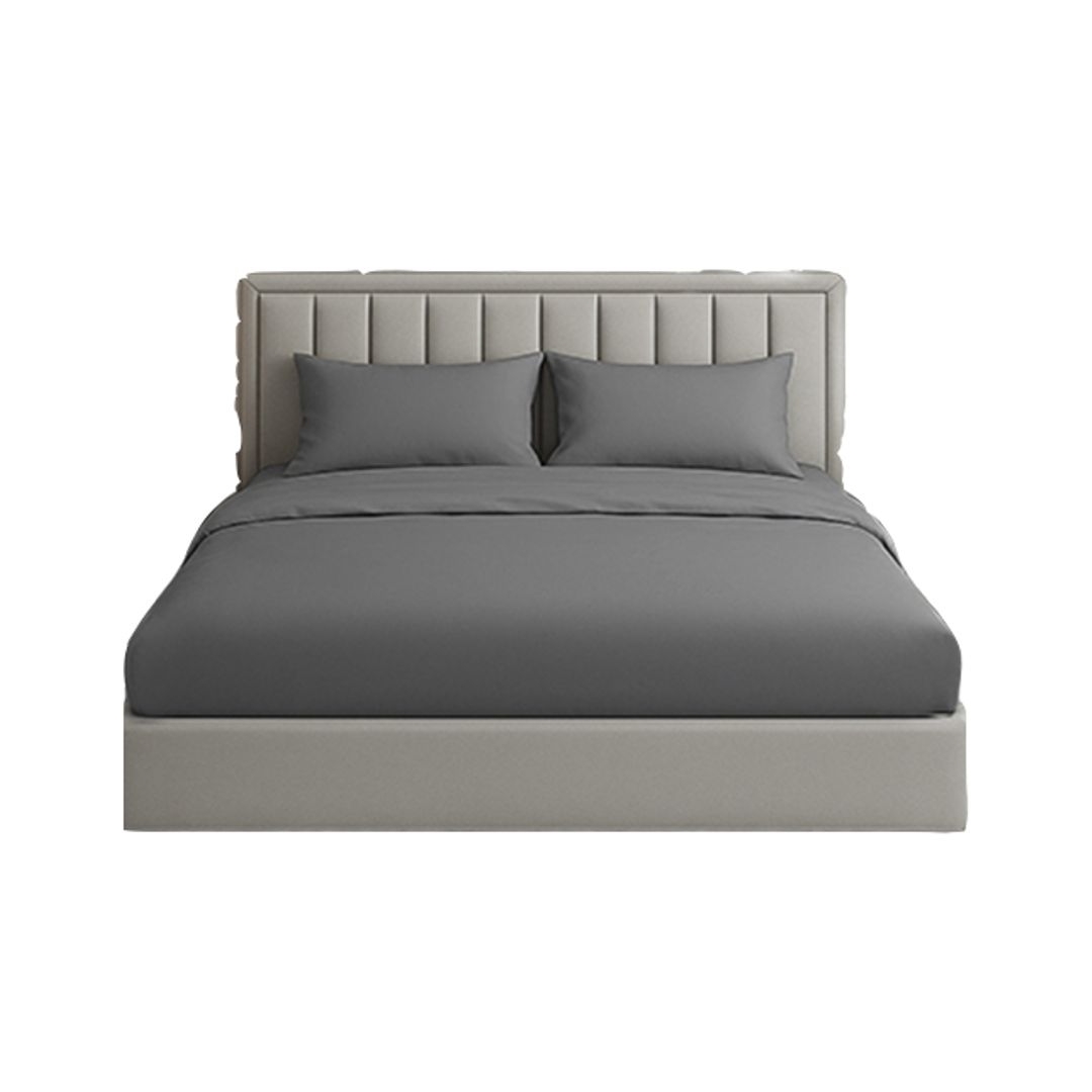 طقم ملاية بأستيك 3 قطع من سنوز - رمادى - 160*200سم