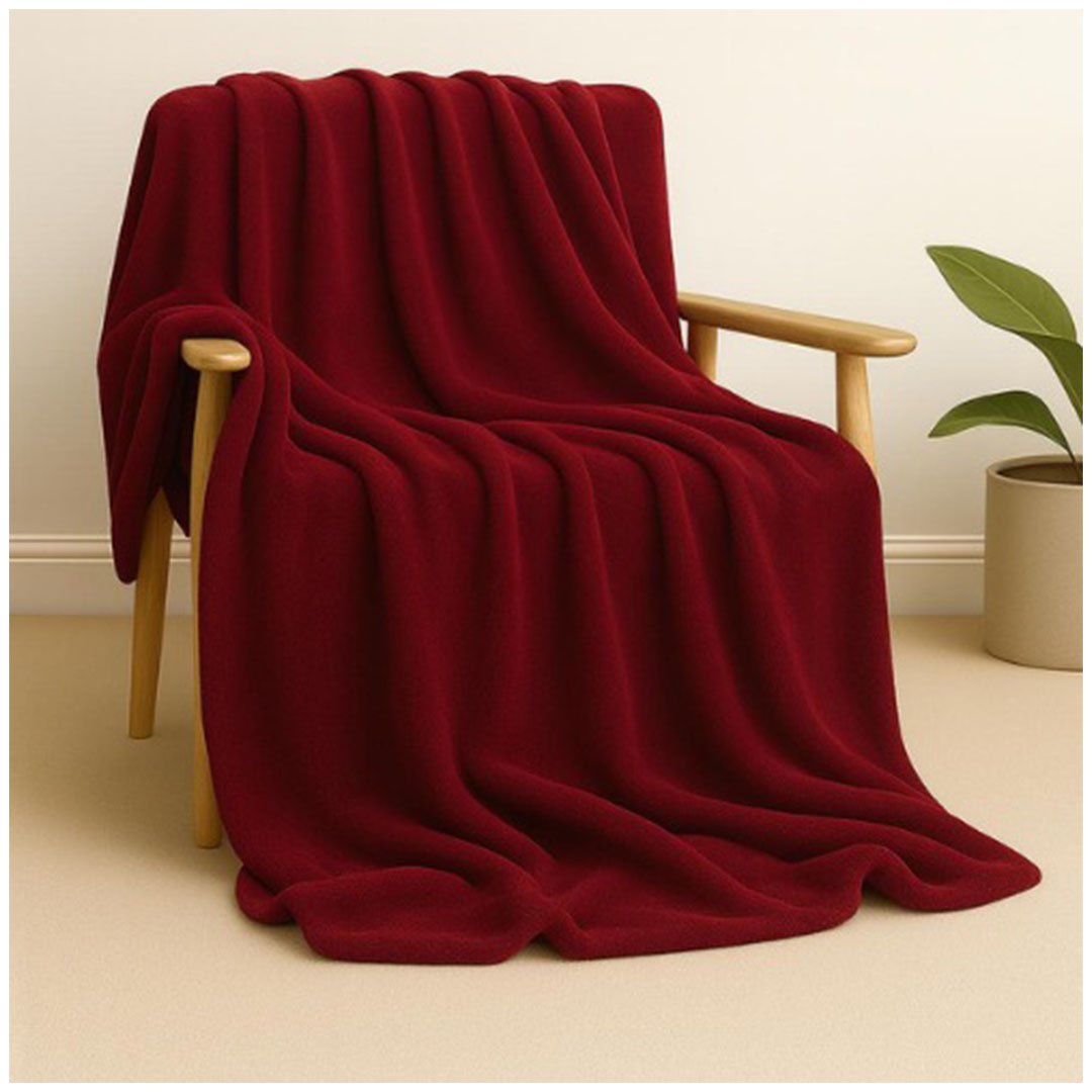 سنوز، بطانيه خفيفه وجهين - 130* 180 سم - نبيتي مع كوشن - 2 قطعة هدية