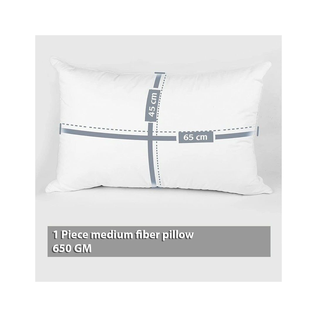 مخدة فايبر من طيبه بحشو شعيرات حرة - متوسطة الليونة - 45*65 سم - 2 قطعة
