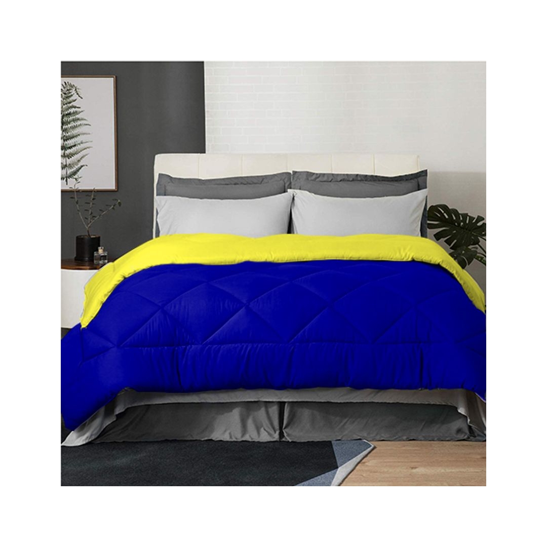 لحاف دبل فيس - 220/235 سم - أصفر